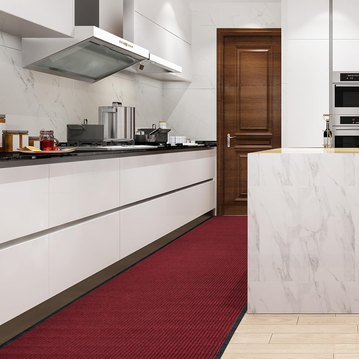 Paillasson antidérapant - 90 cm x 300 cm - Épaisseur : 7 mm - Pour extérieur et intérieur - Tapis de sol professionnel antidérapant - Tapis de porte - Tapis de cuisine