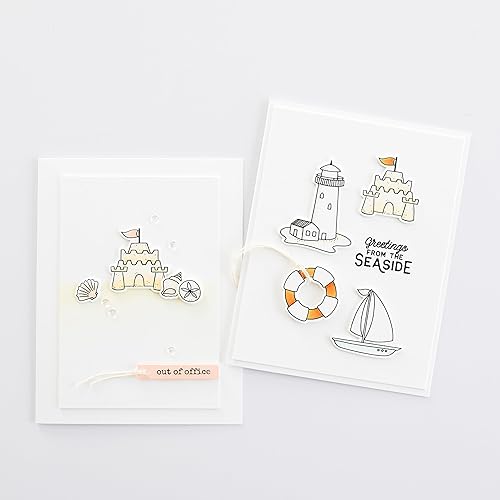 Miniatura 5 de Ellen Hutson, Essentials by Ellen, Seaside Stamp & Die Set Combo, Estampación, Papelería, Tarjetas, Scrapbooking, Bricolaje, Náutico, Verano, Playa,