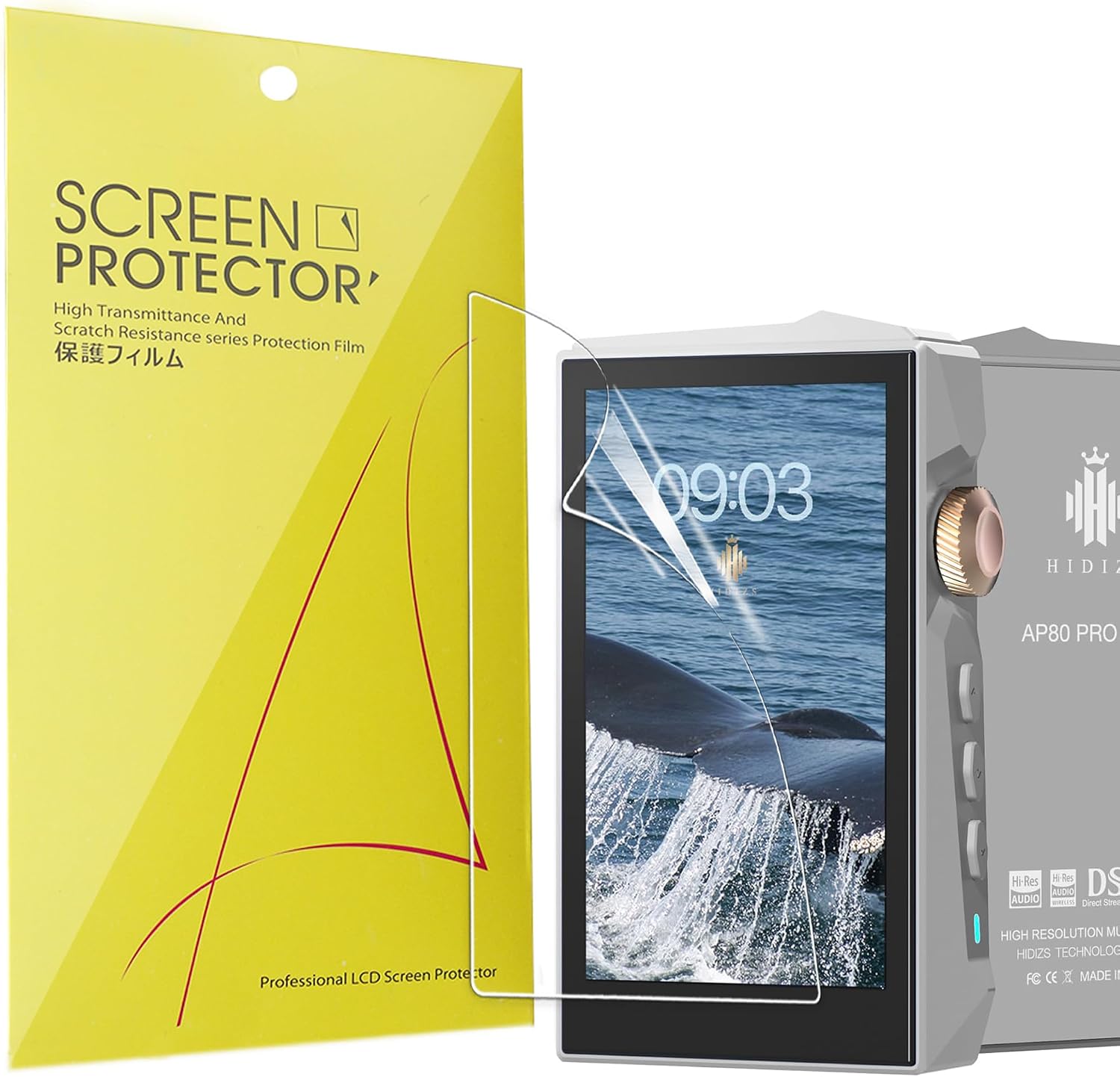 Lamshaw Compatible for HIDIZS AP80 Pro MAX MP3 Player Screen Protector, [6 Pack] Full Coverage TPU Clear Film Compatible for HIDIZS AP80 Pro MAX DAP MP3 Player (6 Pack)