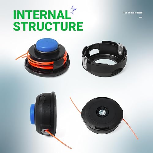 Miniatura 4 de BlueStars Cabezal de recortadora 128LD T25 - Compatible con Husqvarna 124L 125L 128L 128LD 128R 128RJ 223L 122L 125C 125L 125LDX 128R 128RJ 223L