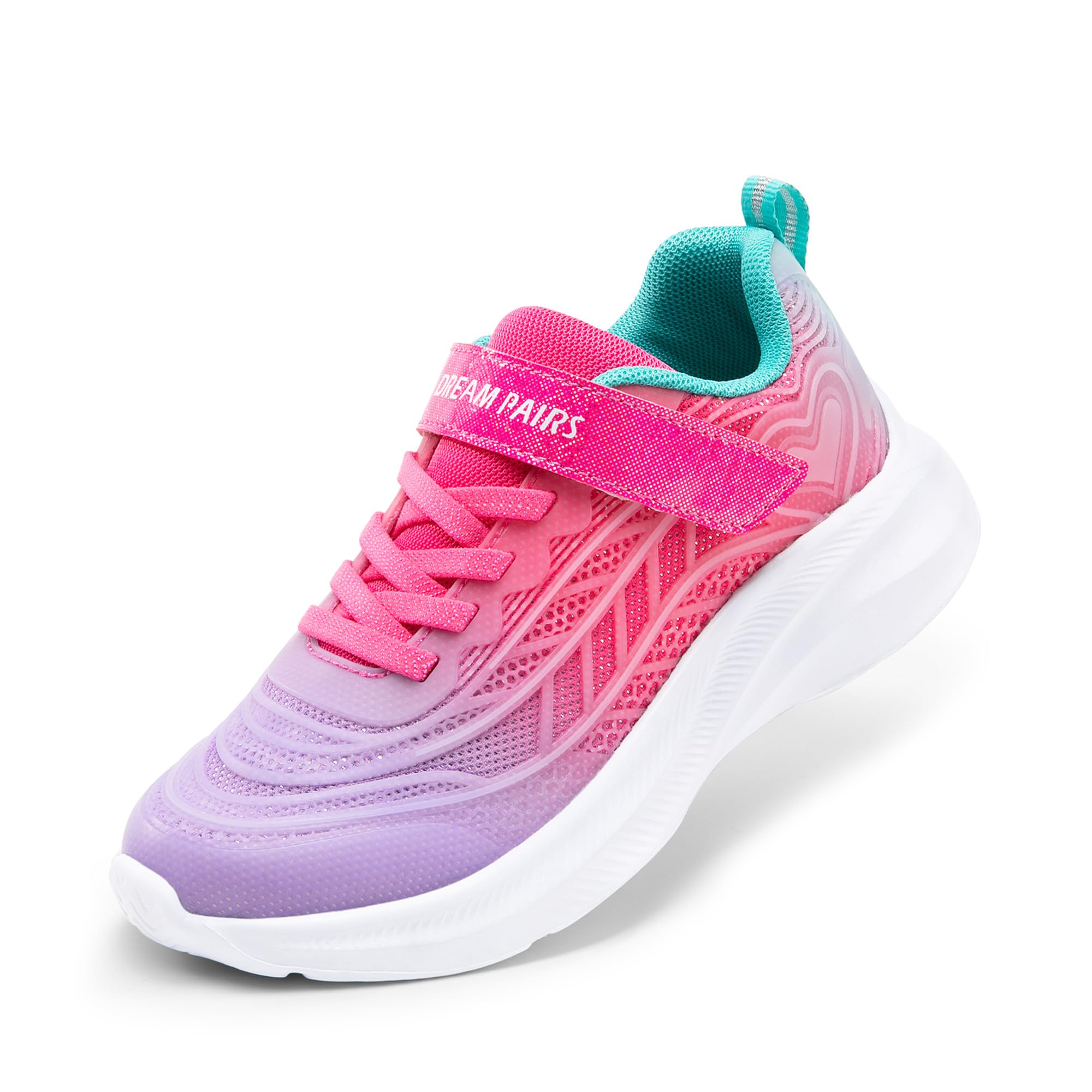 DREAM PAIRS Girls Shoes Kids Tennis Sparkle Ease Running Athletic Lightweight Sneakers for Little/Big Kids Toddler