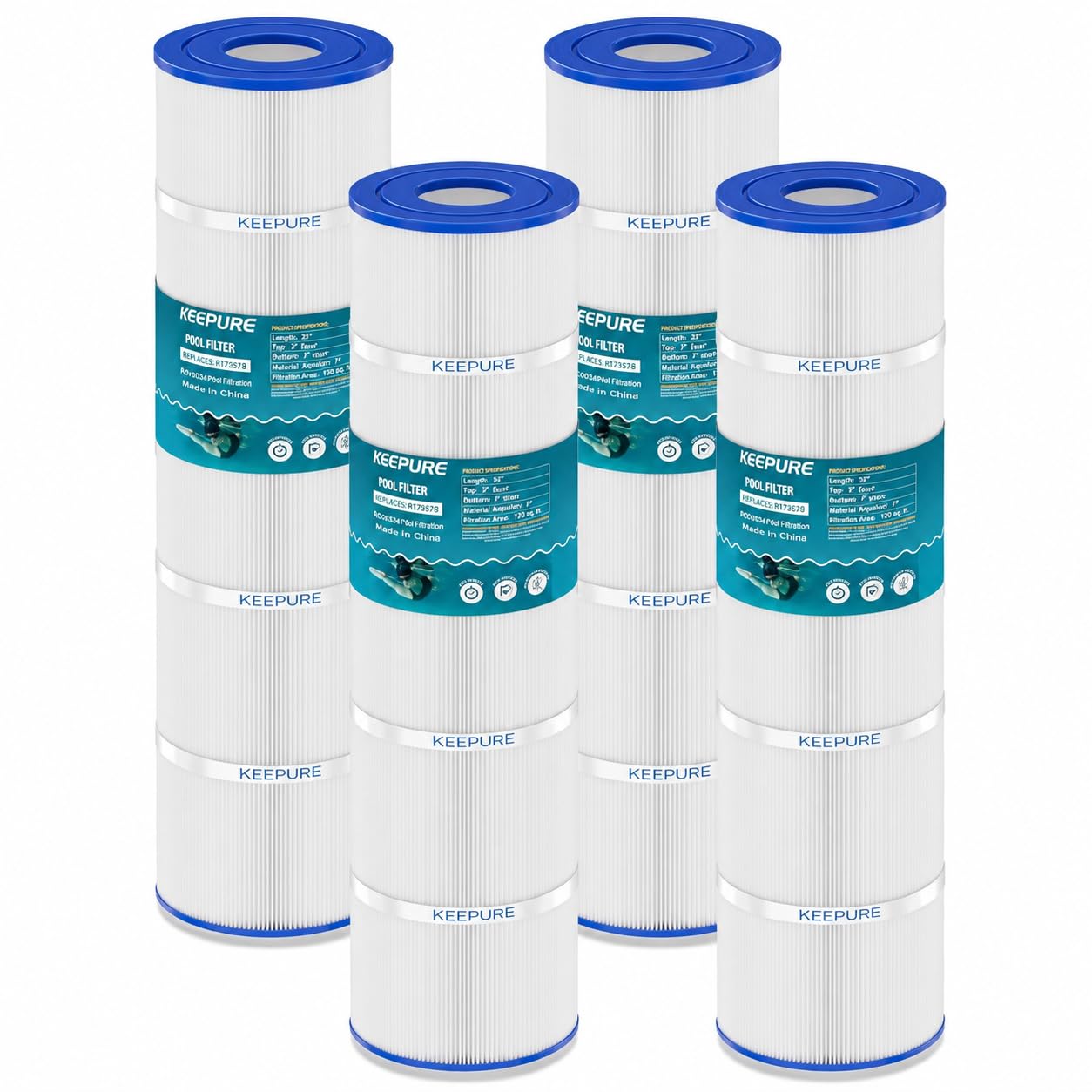 CCP420 - Cartuchos de filtro de piscina compatibles con PCC105, C-7471, 178584, Clean and Clear Plus 420, PCC105-PAK4, 178584, FC-1977, Clean and Clear Plus 420, Ultral-A6, R173576, 4 x 105