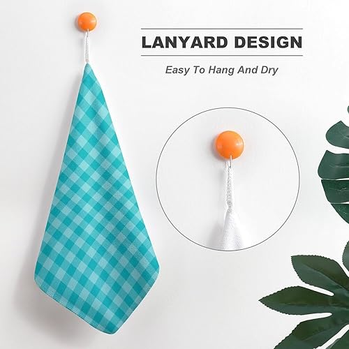Miniatura 5 de Decorative Hand Towels for Bathroom - Retro Green Plaid Print Soft Absorbent Small Bath Hand Towels for Kitchen, Farmhouse, Spa, Hotel, Guest Tea