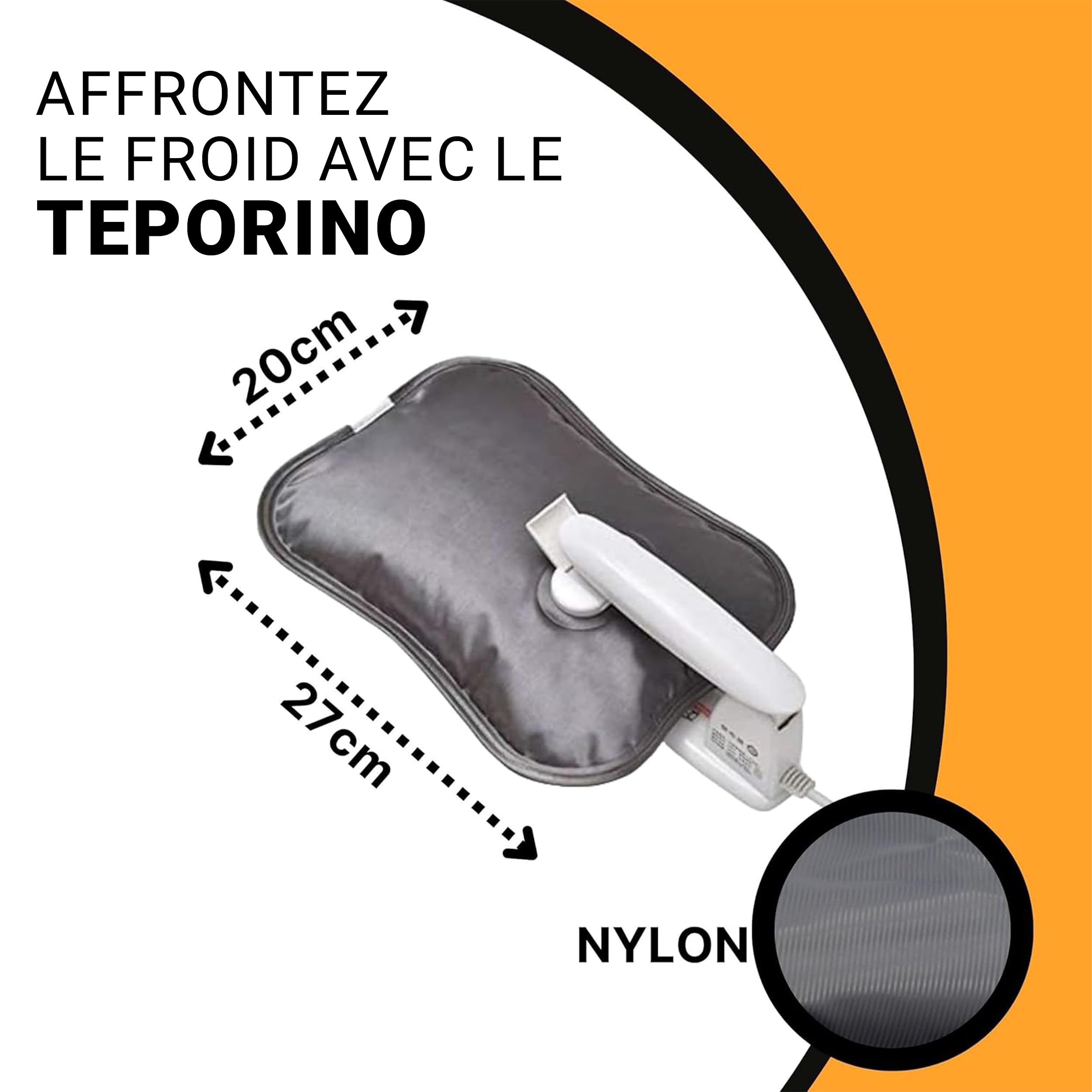 ELETTROCASA - Bouillotte Électrique Teporino - 6h de Chaleur - Bouillotte Éléctrique Chauffante Rechargeable Prête en 10 Min