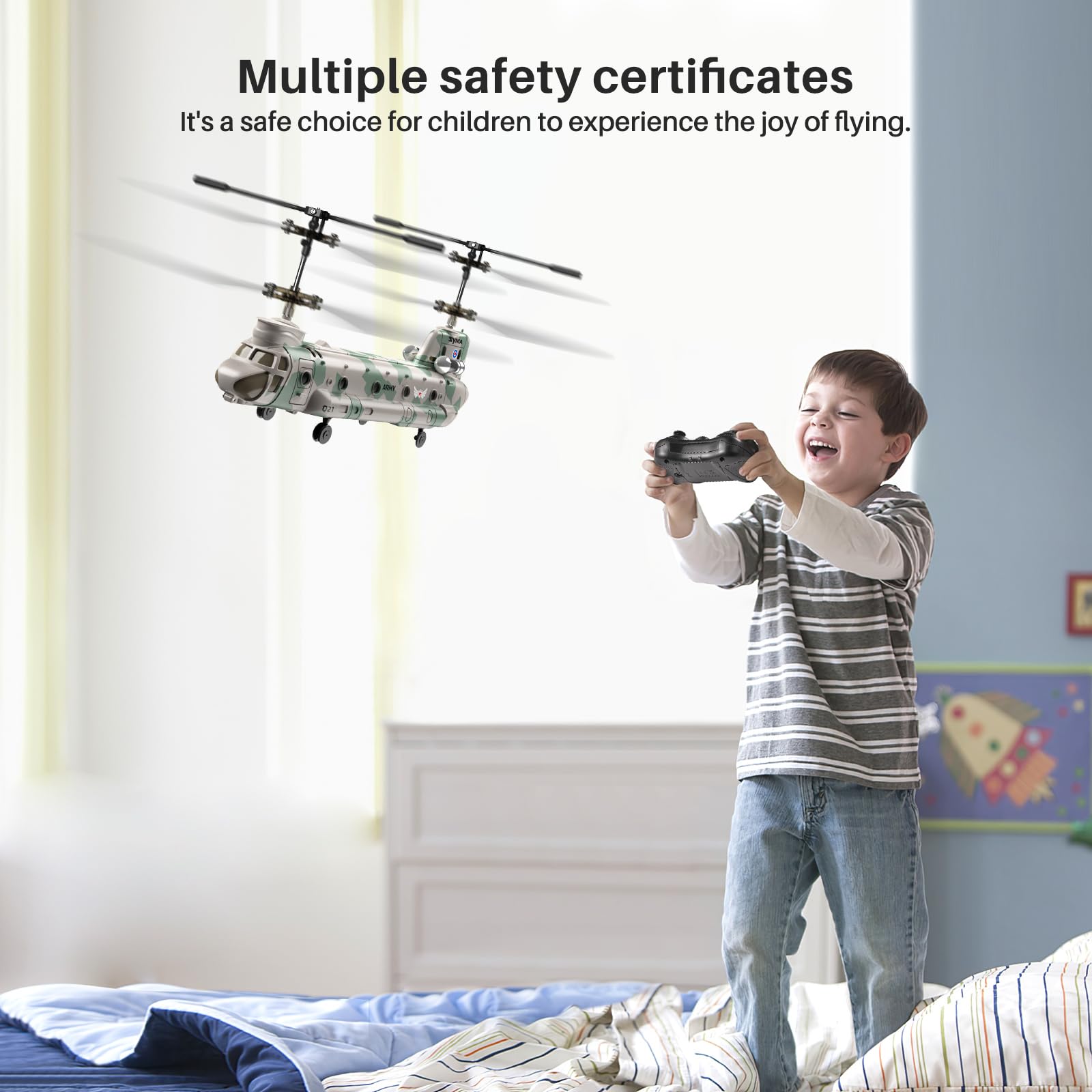 Syma RC Helicopter for Kids Q21 Remote Control Helicopter with Altitude Hold, One-Key Takeoff & Landing - Image 3