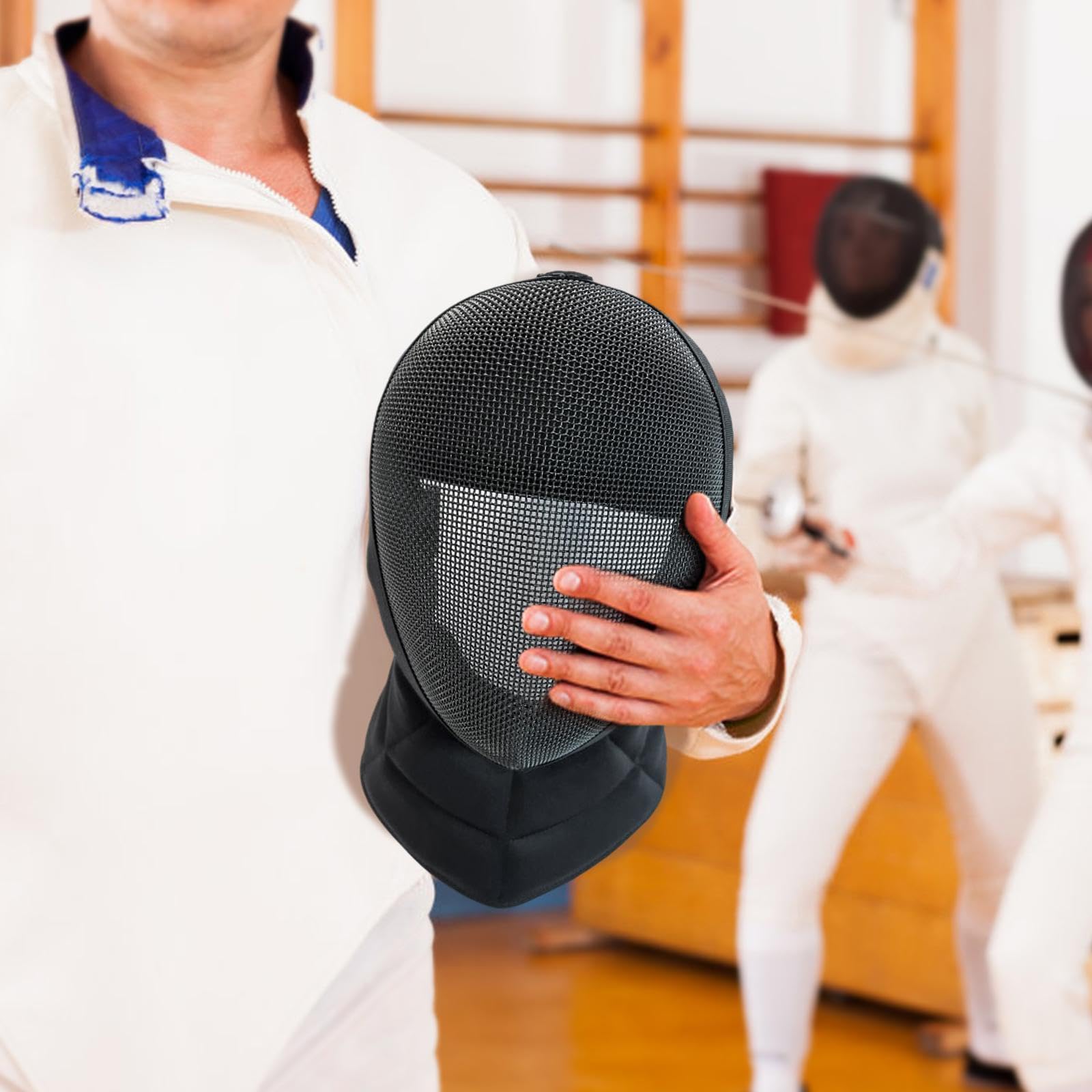 Maschera per Scherma Epee, Accessori Sportivi, antitaglio, Traspirante, Professionale, Maschera Protettiva per