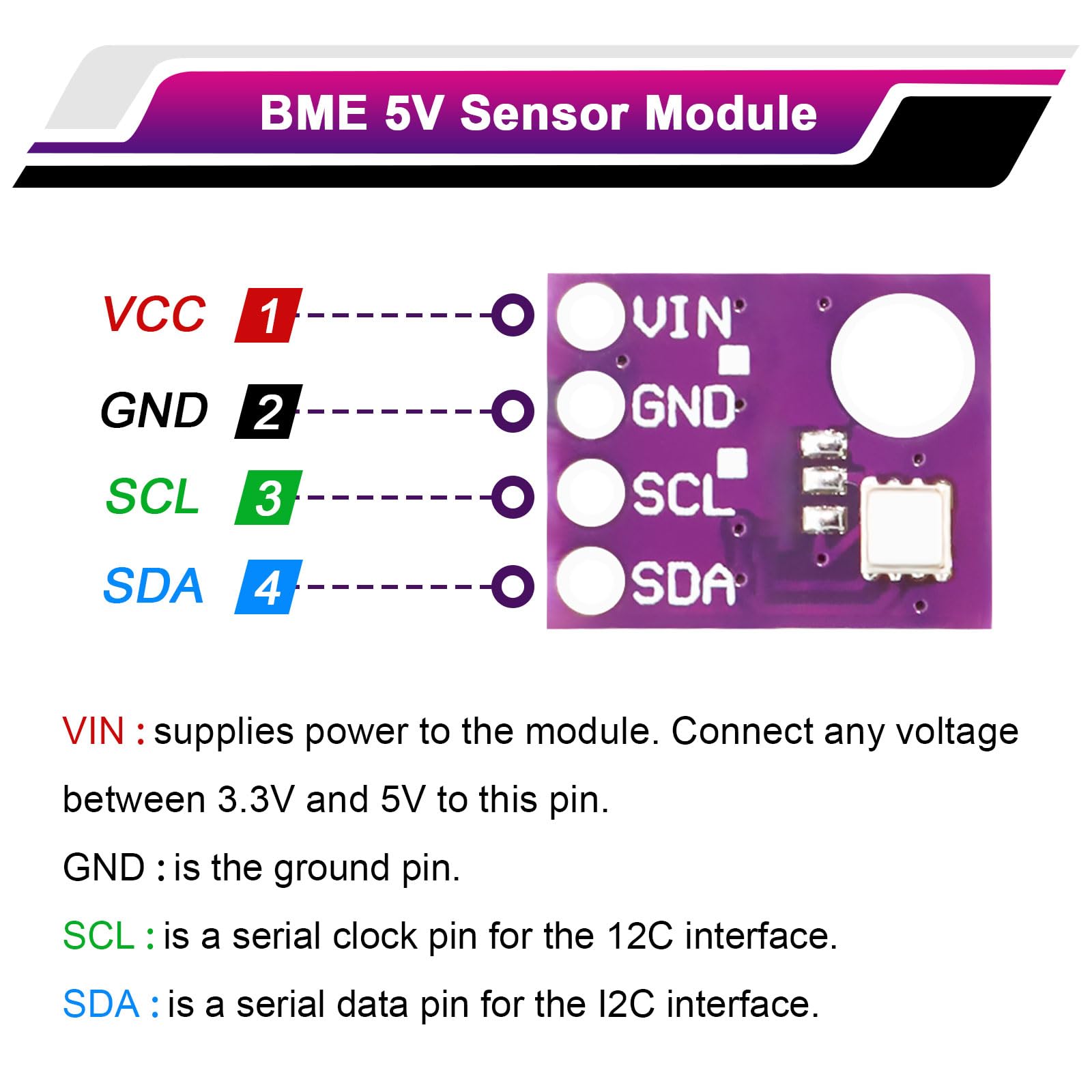 BME-280 Barometrischer Sensor für Temperatur, Luftfeuchtigkeit und Luftdruck,BME Feuchtigkeitssensor 5V Modul IIC I2C Kompatibel mit Arduino und Ras-pberry Pi（3 Stück）