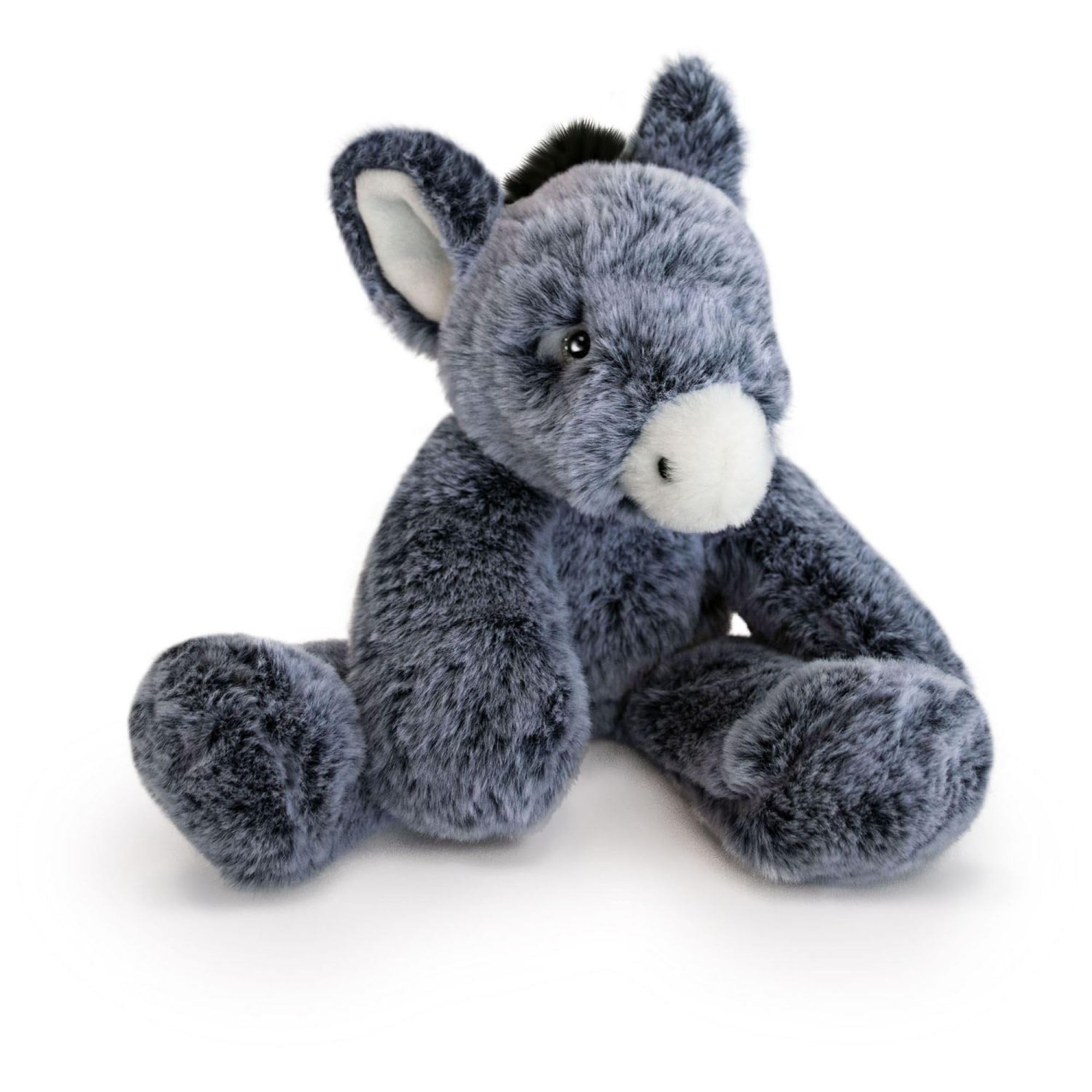 HISTOIRE D'OURS - Peluche Âne avec Clins D'Oeil - Collection Sweety Mousse - Taille 25 cm - Ultra Doux - Dès la Naissance - Lavable à 30° - Boîte Cadeau Incluse pour Petite Attention - HO3002