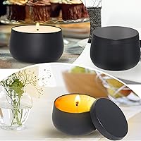 Vista 6 de 8oz Black Candle Tins for Making Candles 24 Pack - Candle Jars 8 oz Tin Bulk Candle Jars with Lids for Candle Making(Black)