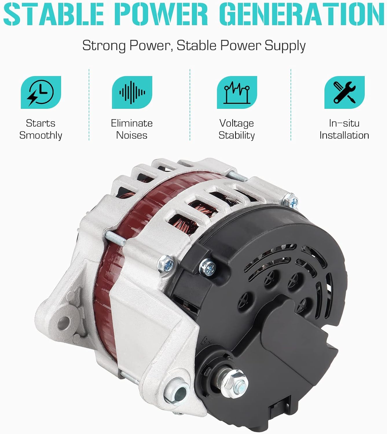 New Alternator Fit for Chevrolet Aveo Suzuki Swift++ 1.6 1.6L 2004-2008, Fit for Pontiac Wave 1.6 1.6L 2005-2008, for Aveo5 2006-2008 400-12215, 96540542