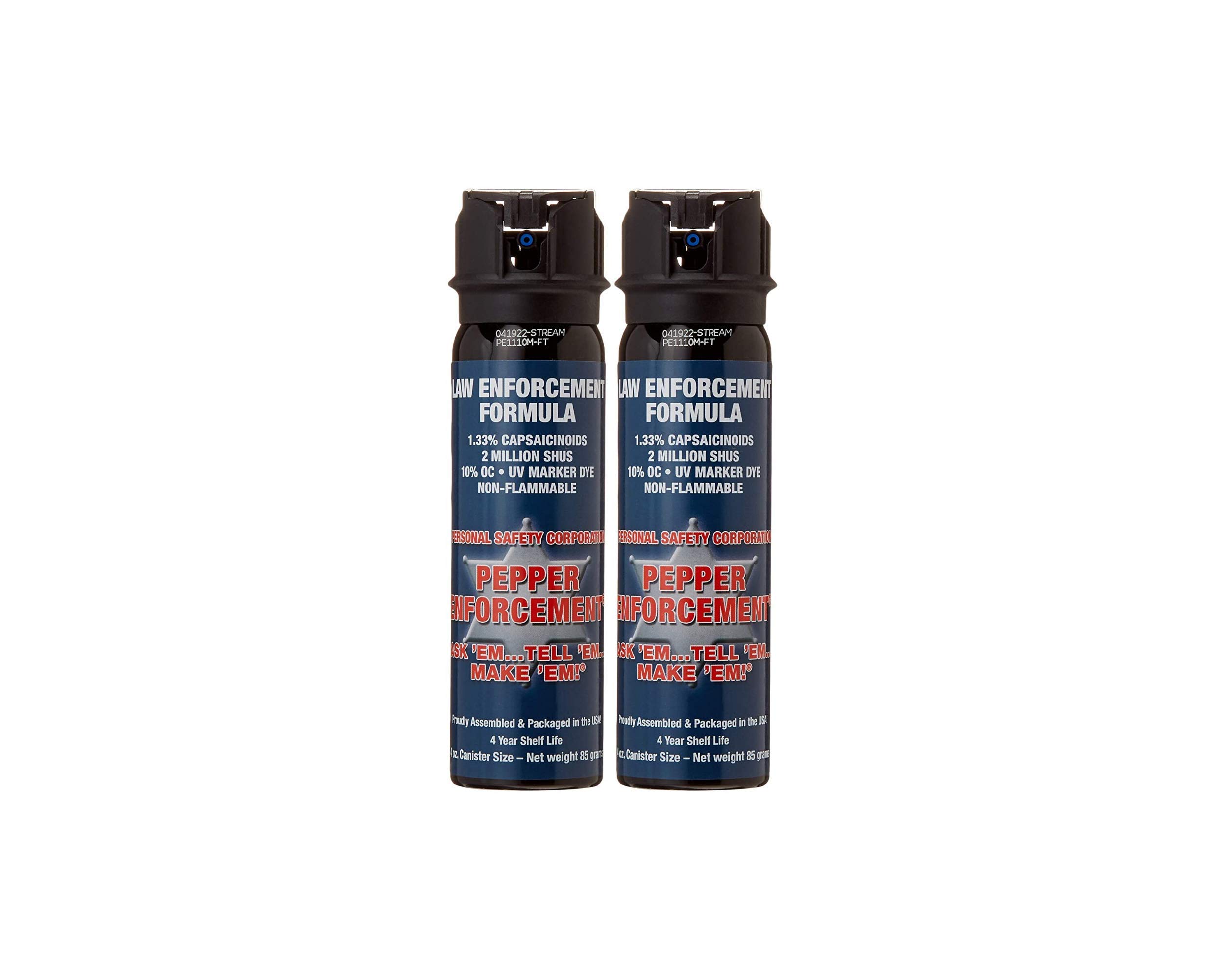 Splatter Stream Pepper Spray for Self Defense, 4 oz. Flip Top - Maximum Strength Police Grade OC Formula, Marking Dye, Non-Lethal Personal Safety & Home Protection