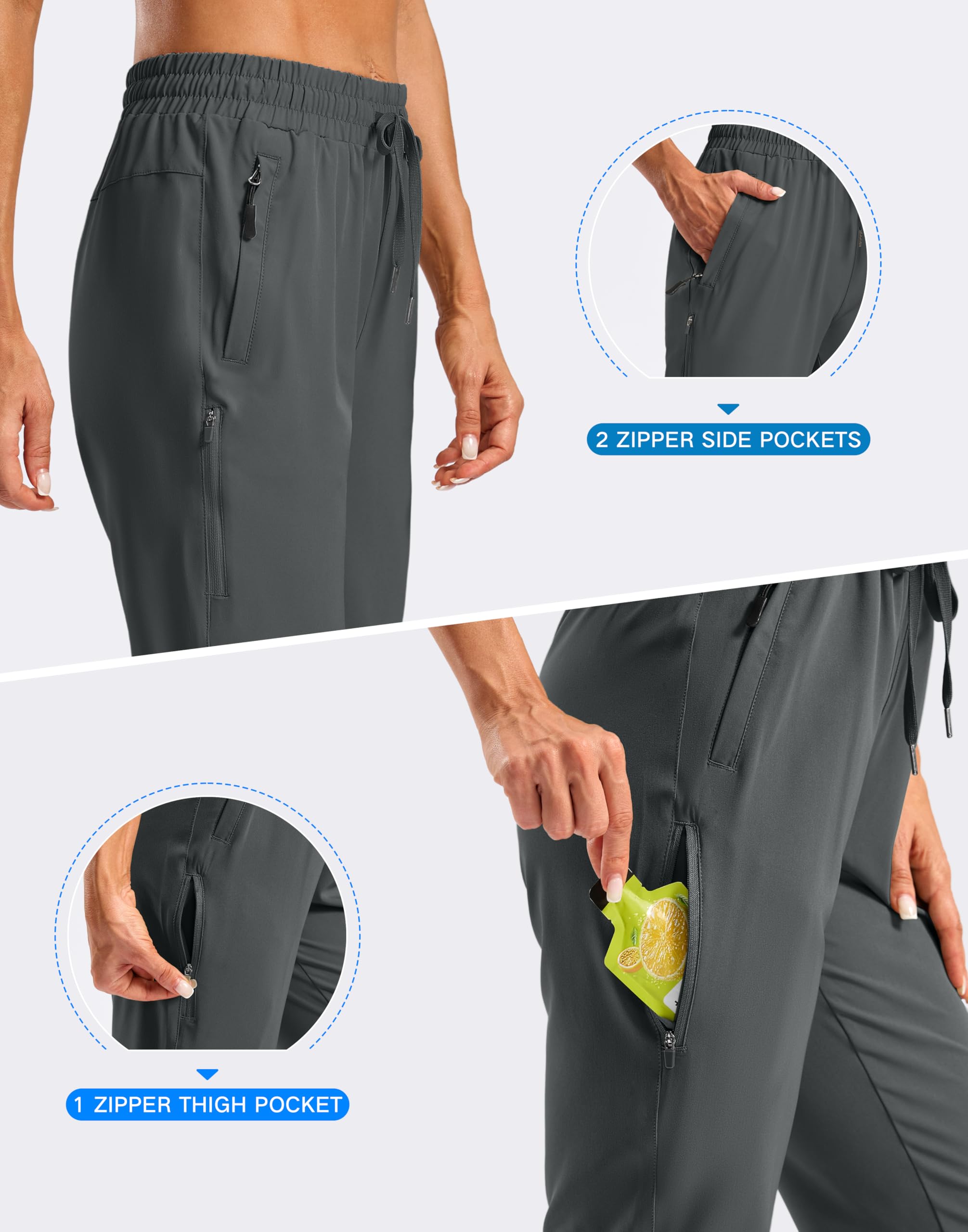 SANTINY Short long de 38,1 cm pour femme avec poches sous le genou, longueur genou, bermuda cargo léger à séchage rapide