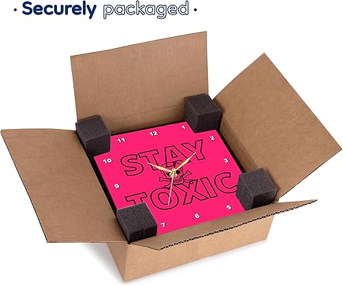Miniatura 7 de 3dRose Wall Clock Silent - 15 inch - Image of Stay Toxic - s Random Retro Designs