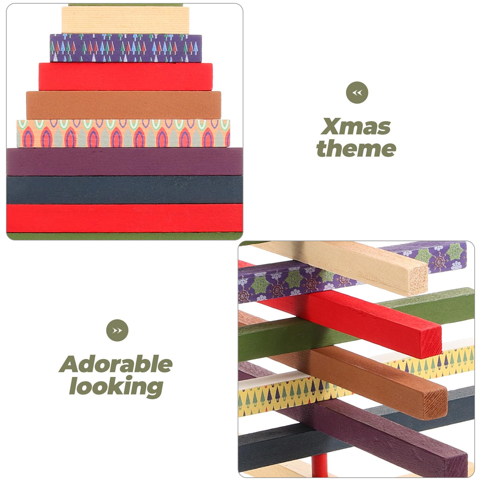 Adorno para Árbol de Navidad de Escritorio Giratorio de Madera, Decoración Navideña de Mesa Grande, Modelo Artesanal para Decoración Festiva Hogareña
