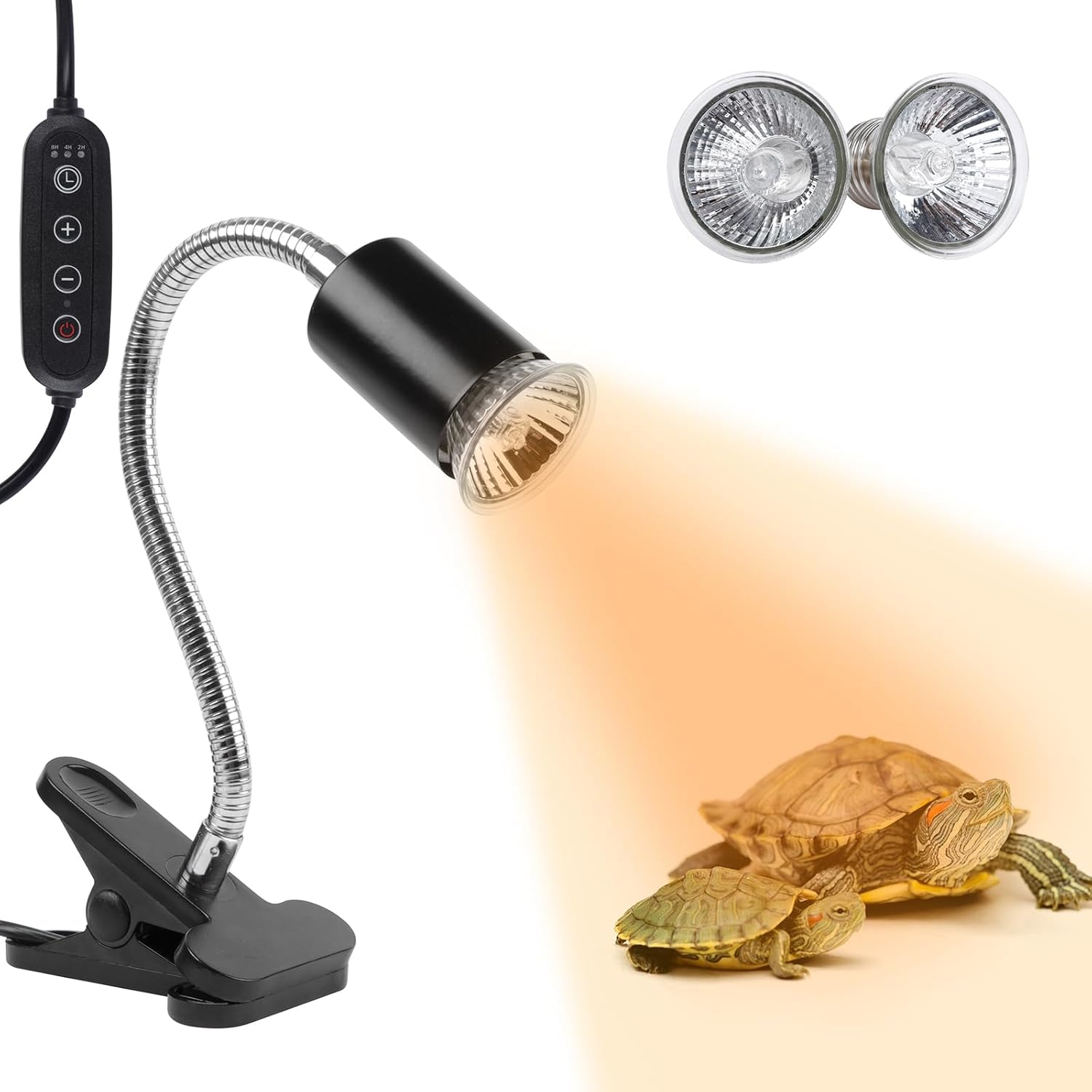 LUCKY HERP Aquarium Schildkröte Wärmelampe Zubehör, UVA UVB Lampe Terrarium 50W 2 Stück Heizlampe, E27 Reptilien-Sohlenplatz für Schildkröten, Bartagamen, Eidechsen, Reptilien LUCKY HERP Aquarium Schildkröte Wärmelampe Zubehör, UVA UVB Lampe Terrarium 50W 2 Stück Heizlampe, E27 Reptilien-Sohlenplatz für Schildkröten, Bartagamen, Eidechsen, Reptilien