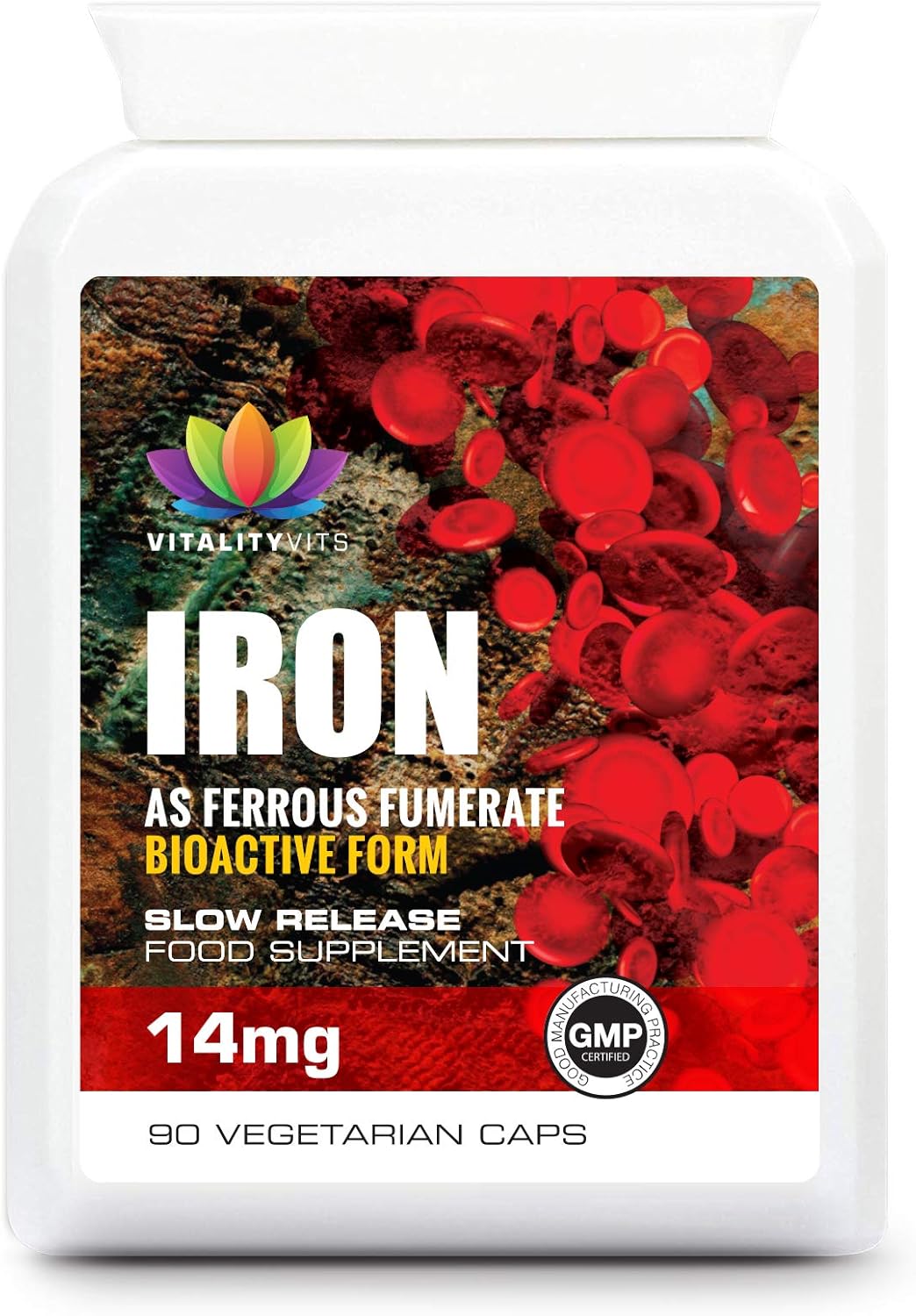 Iron Tablets 14mg Supports Cognitive Function and Immune System Helps Tiredness and Fatigue