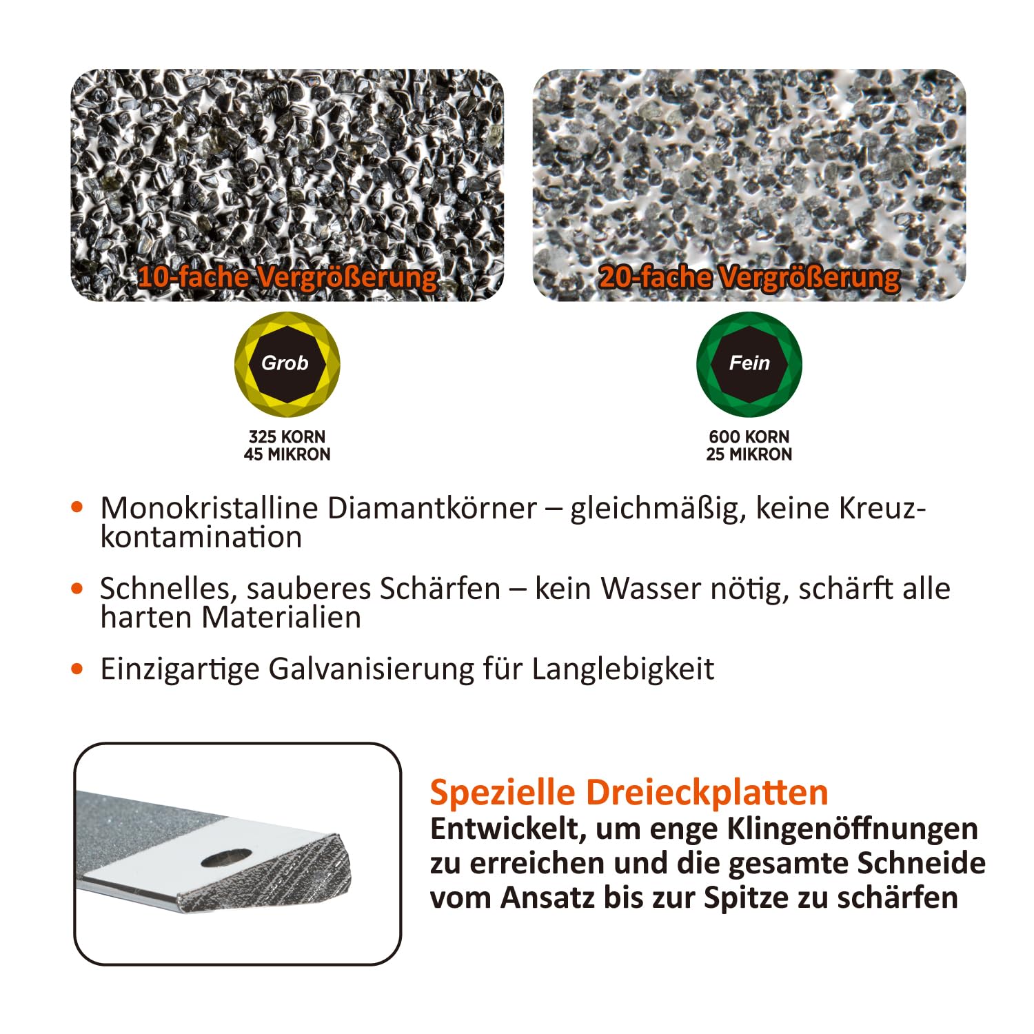 SHARPAL 201H Diamantschärfer für Scheren & Gartengeräte – 22°-84° Winkel, 325/600 Korn | Schärft Küchen-, Haarschneide-, Nähscheren, Rasenmähermesser, Astschneider & Heckenscheren