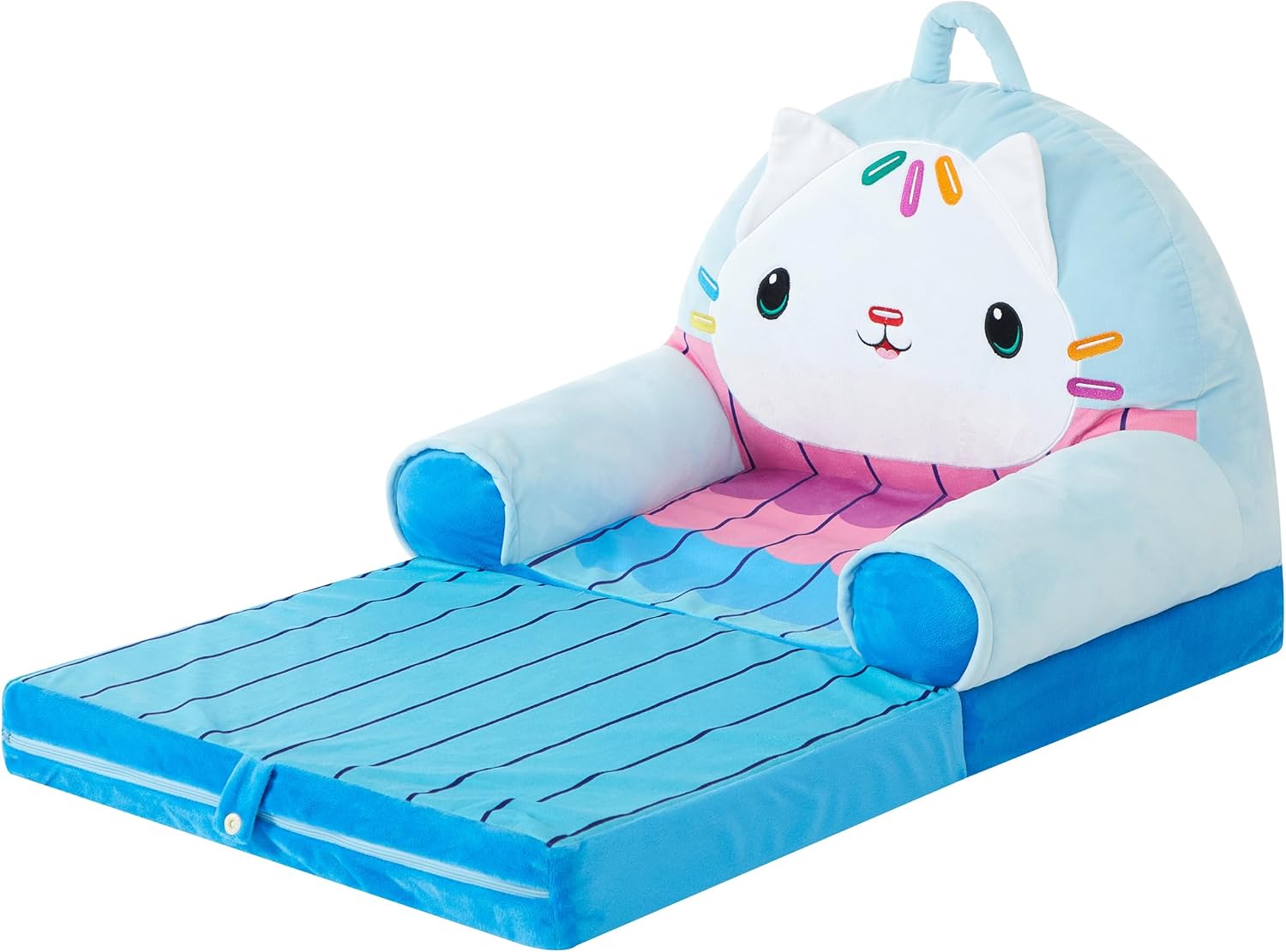Gabby's Dollhouse Cakey Kids Figural 2 in 1 Plush Flip Out Sofa Chair to Sleeper Couch