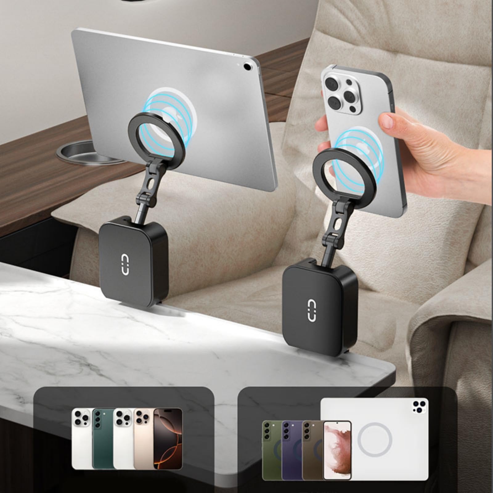 Supporto magnetico per telefono per dispositivi da 4 a 7 pollici