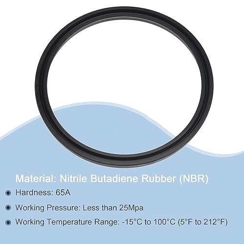 Miniatura 58 de MECCANIXITY USH - Sello radial para eje de 1.240 in de diámetro interior x 1.634 in de diámetro exterior x 0.236 in de ancho, color negro