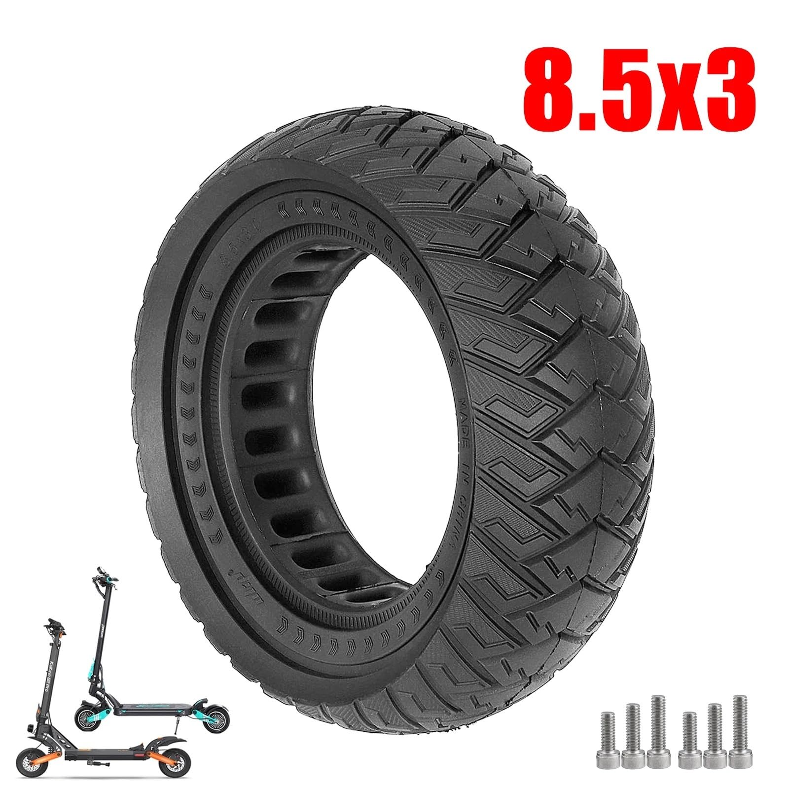 Générique Pneu Trottinette 8.5 Pouce Solide Tout-Terrain 8.5 Pouces .5x3 for Scooter, pièces de résistantes à l'usure et la Perforation