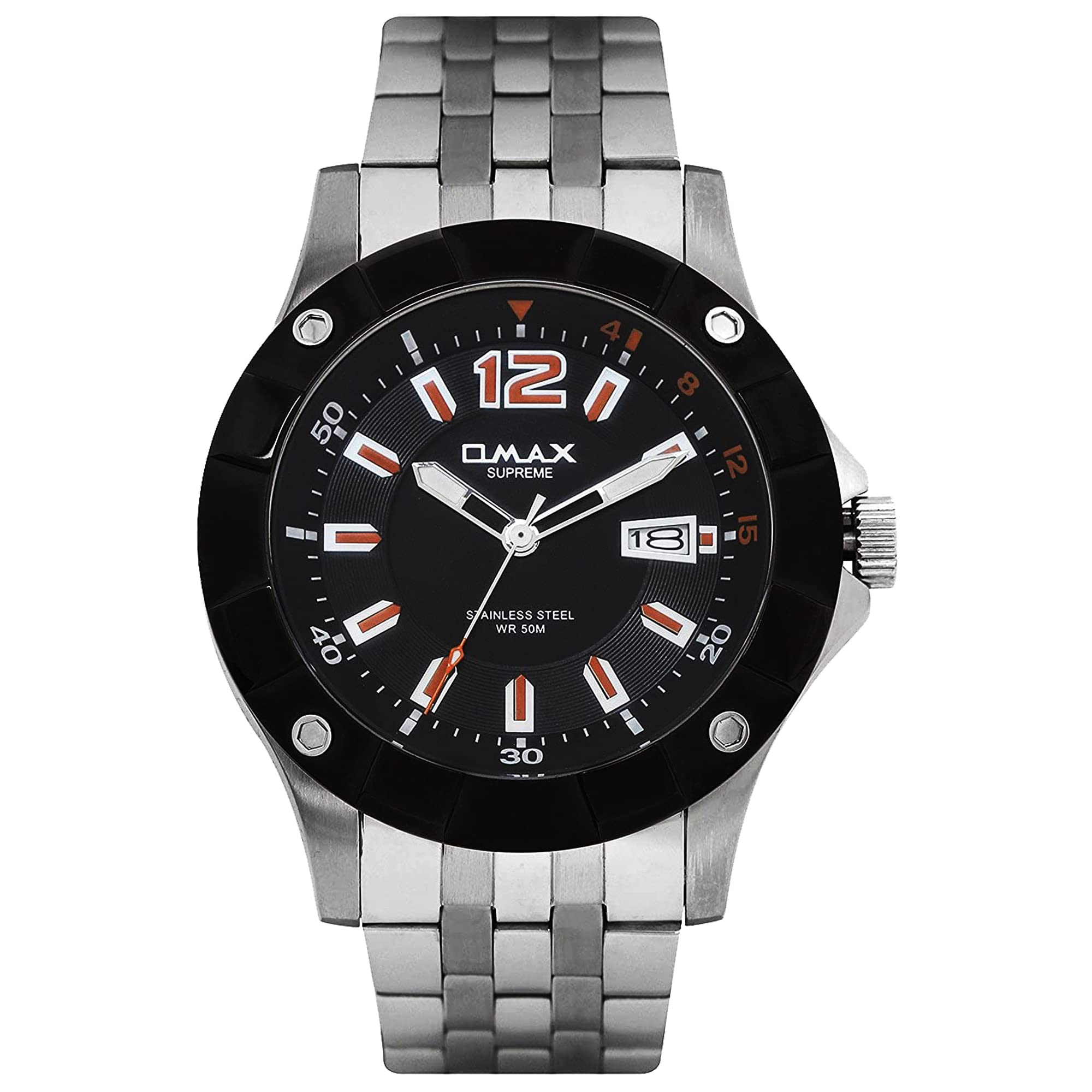 OMAX Analog Black Dial Stainless Steel Mens Watch - SS365 (B00VE3AWXM) Amazon Price History, Amazon Price Tracker