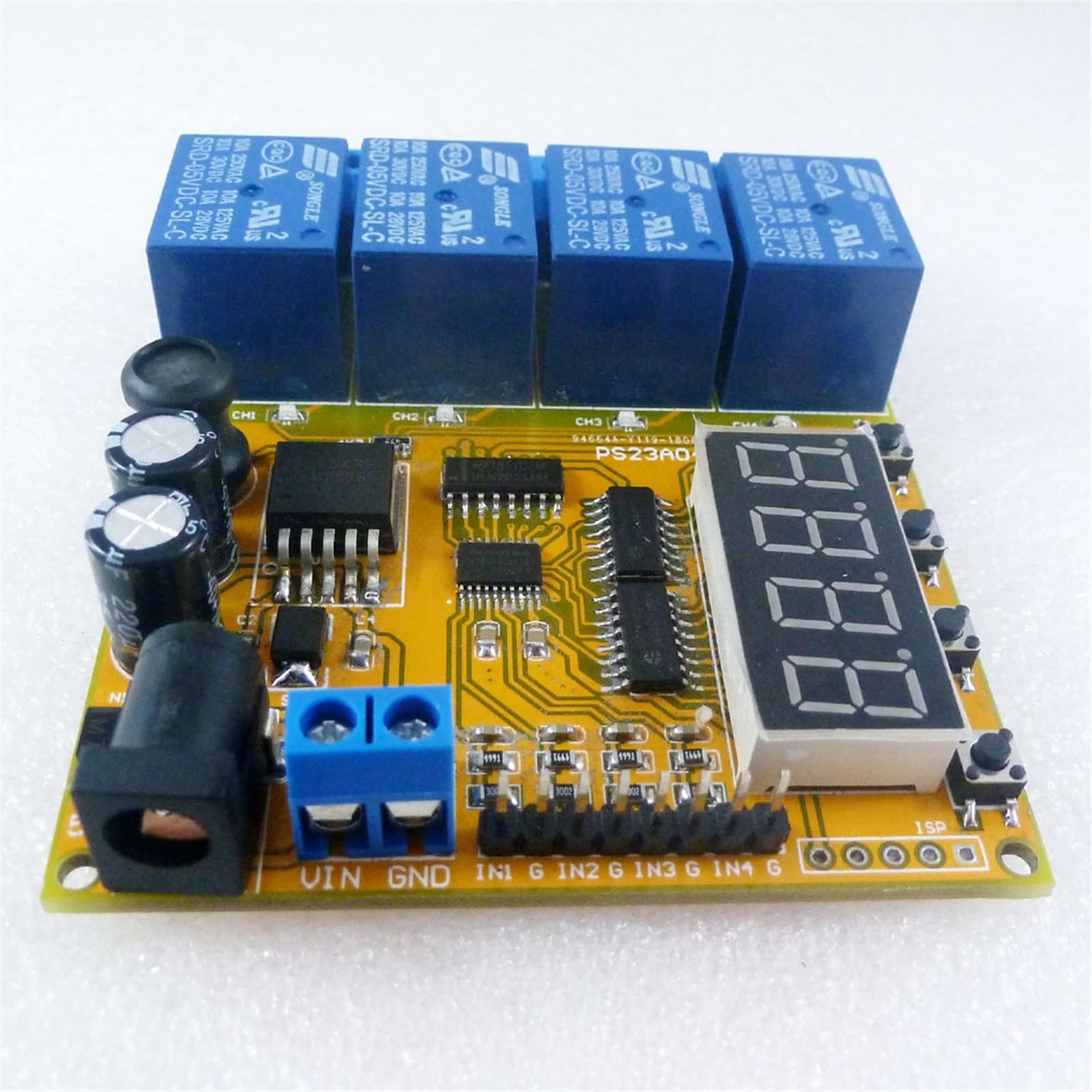 Relé de control de voltaje de 4 canales de doble potencia DC 7-25V/DC 5V Batería de litio Placa de protección de carga y descarga de batería de automóvil
