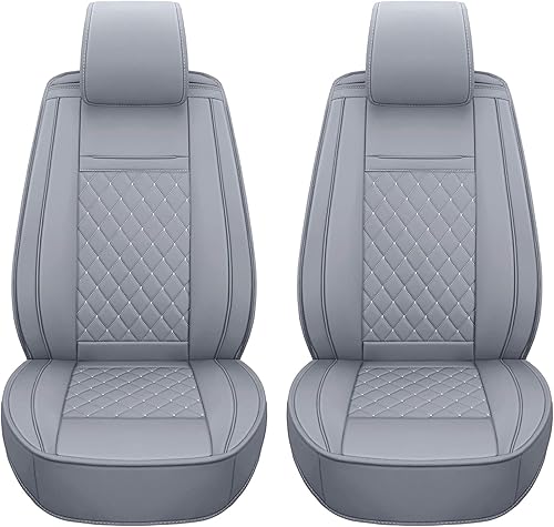 INCH EMPIRE - Funda para asiento de automóvil, resistente al agua, de cuero sintético, para asientos delanteros y traseros, ajuste universal para la