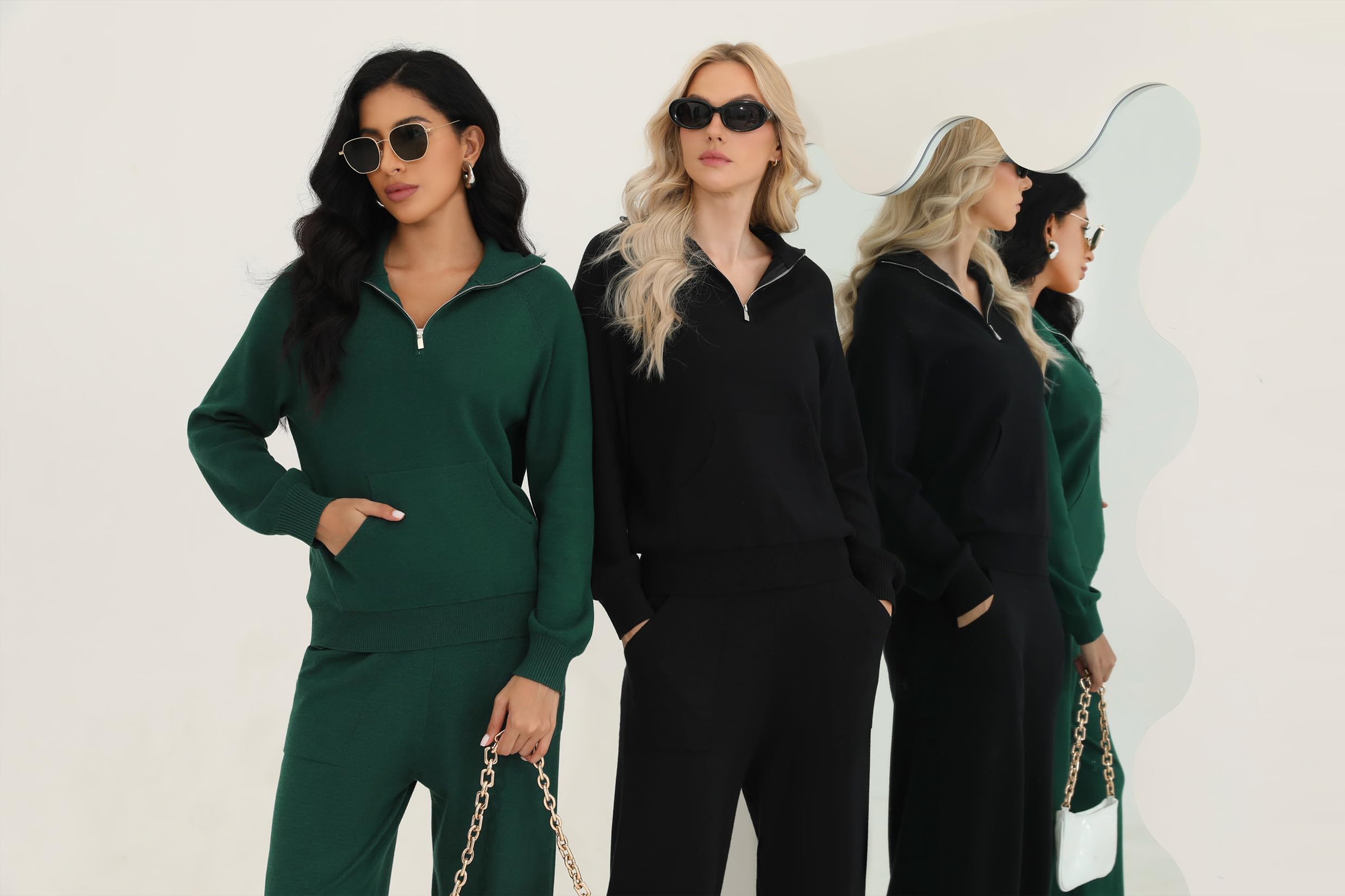 Totatuit Survêtement Femme Ensemble Jogging Tenues 2 pièces pour femmes | Manches Longues, Tenue Quotidienne, Facile à Associer, Style Polyvalent
