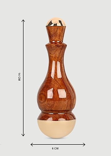 Miniatura 7 de HEALTHANDWEALTH Kansa Wand Masajeador facial y de pies, beneficios ayurvédicos del bronce, restaurando el brillo a través de la desintoxicación