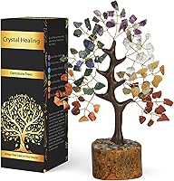 Vista 9 de NARIBABU Árbol de cristal de amatista, cristales curativos y piedras, regalos únicos para mujeres, árbol del dinero de Reiki y Feng Shui, decoración