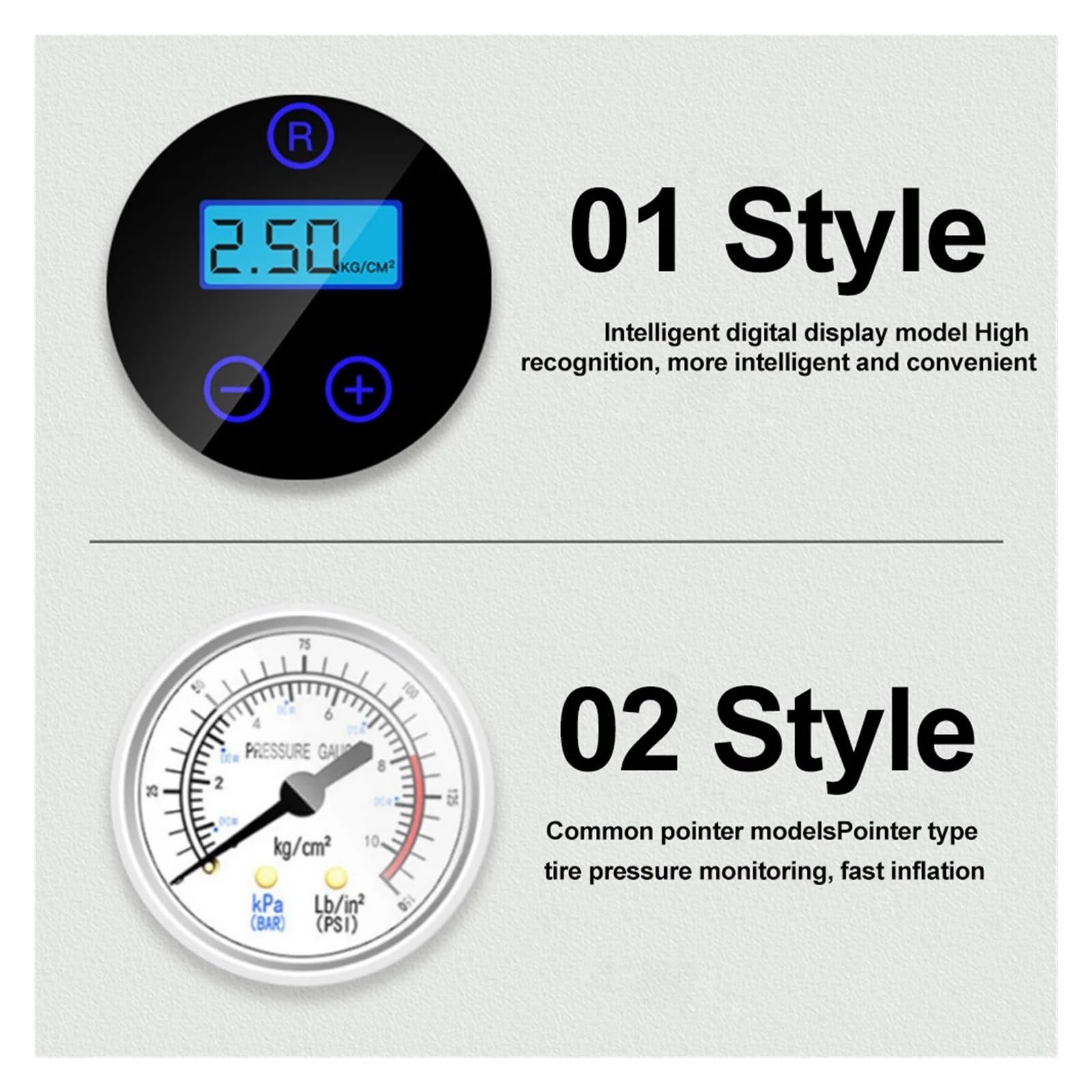 Elektryczna Pompka Do Opon 150 PSI 12 V Samochodowych LED Latarka Awaryjna Inflator Automatyczna Wszystkich Pojazdów Szybkie Pompowanie Wysiłku(Digital)