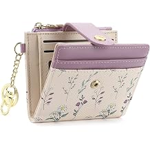 GAEKEAO Small Wallet for Women RFID Blocking Bifold Card Holder Vegan Leather with Zipper Coin Pocket, ID Window