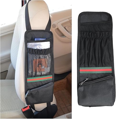 Car Seat Side Organizer, Multi-Pocket Automobile Seat Storage Hanging Bag, 14.2 * 5.9in Multifunctional Mesh Net Pocket Hanging Bag, Car Accessories