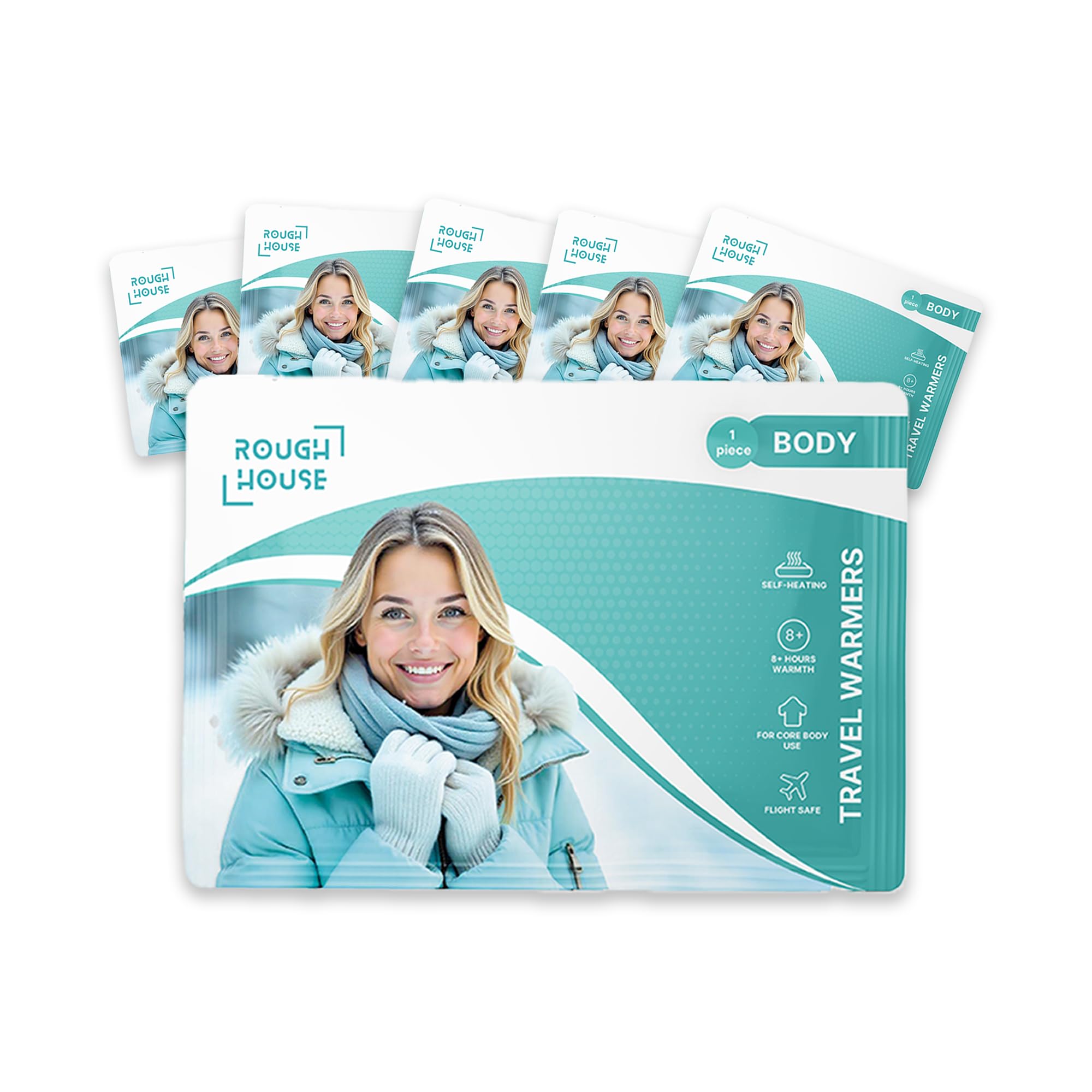 Roughhouse Body Warmers | 8+ Hour Air-Activated Heat Packs | Pocket-Sized Warmth for Trekkers, Camping & Winter Travel | Reliable Powder Formula | No Goo, Safe & Natural |