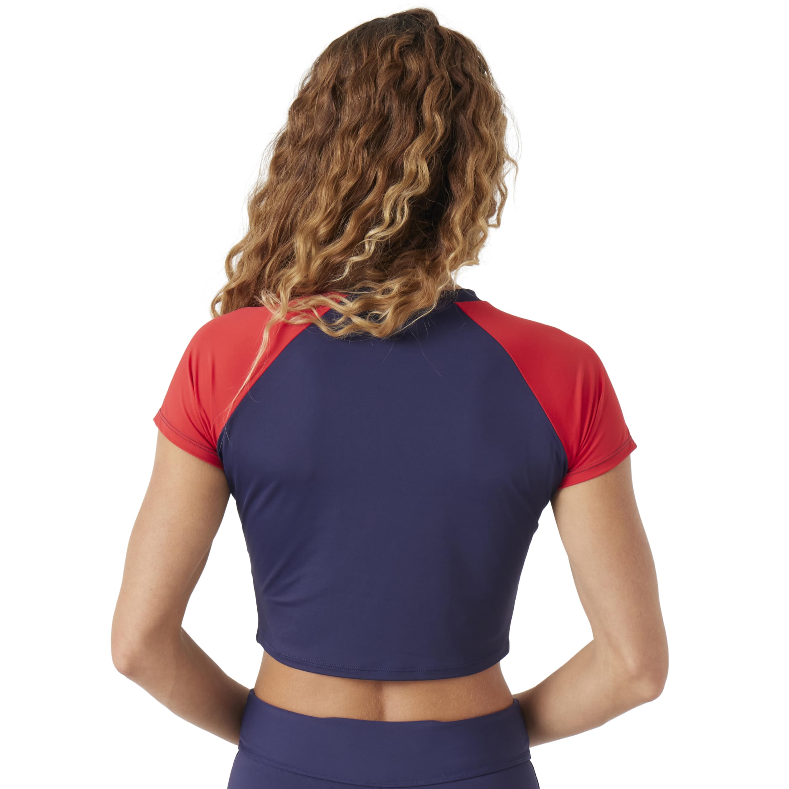 Nautica Rash Guard — koszulka Kobiety Cropped Rashguard – Quick-dry, Upf Protection, Swim Shirt, Pool, Beach, Hiking, Yoga, Volleyball