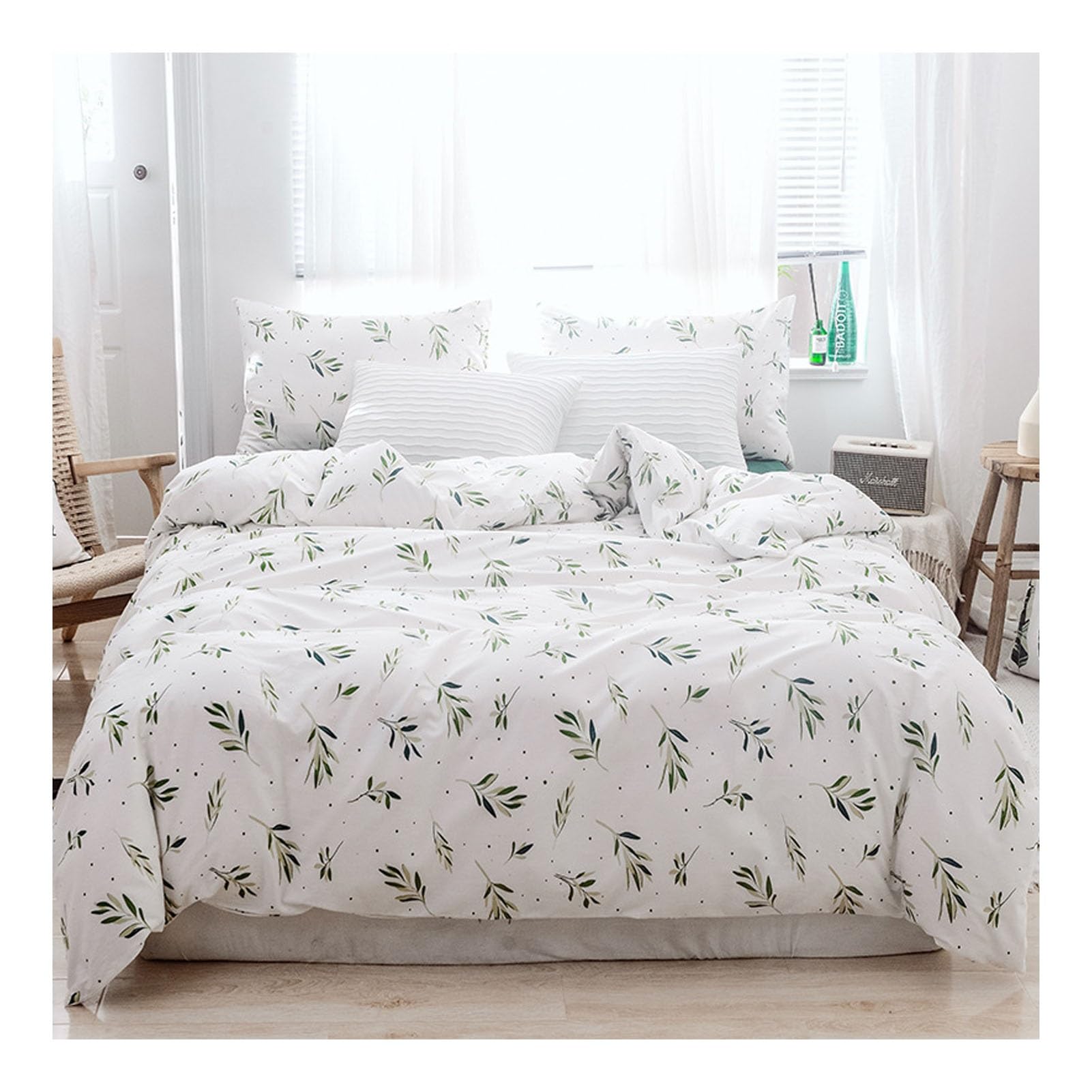 Housse de couette en coton géométrique chic pour lit King