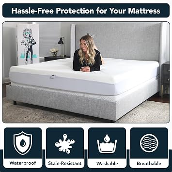 Lull King Size Mattress Protector | Mattress Cover | Extra Soft Waterproof Mattress Protector | Stain Resistant, Machine Washable & Whisper Quiet Bed Protector with 100 Night Trial