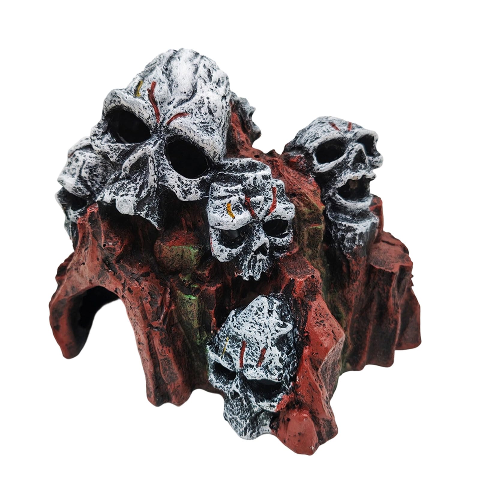 Acquari Simulazione Grotta del teschio Paesaggio Decorazione Acquari Accessori Rettili Roccia per pesci e gamberetti Resina della grotta del teschio Ornamento per serbatoi