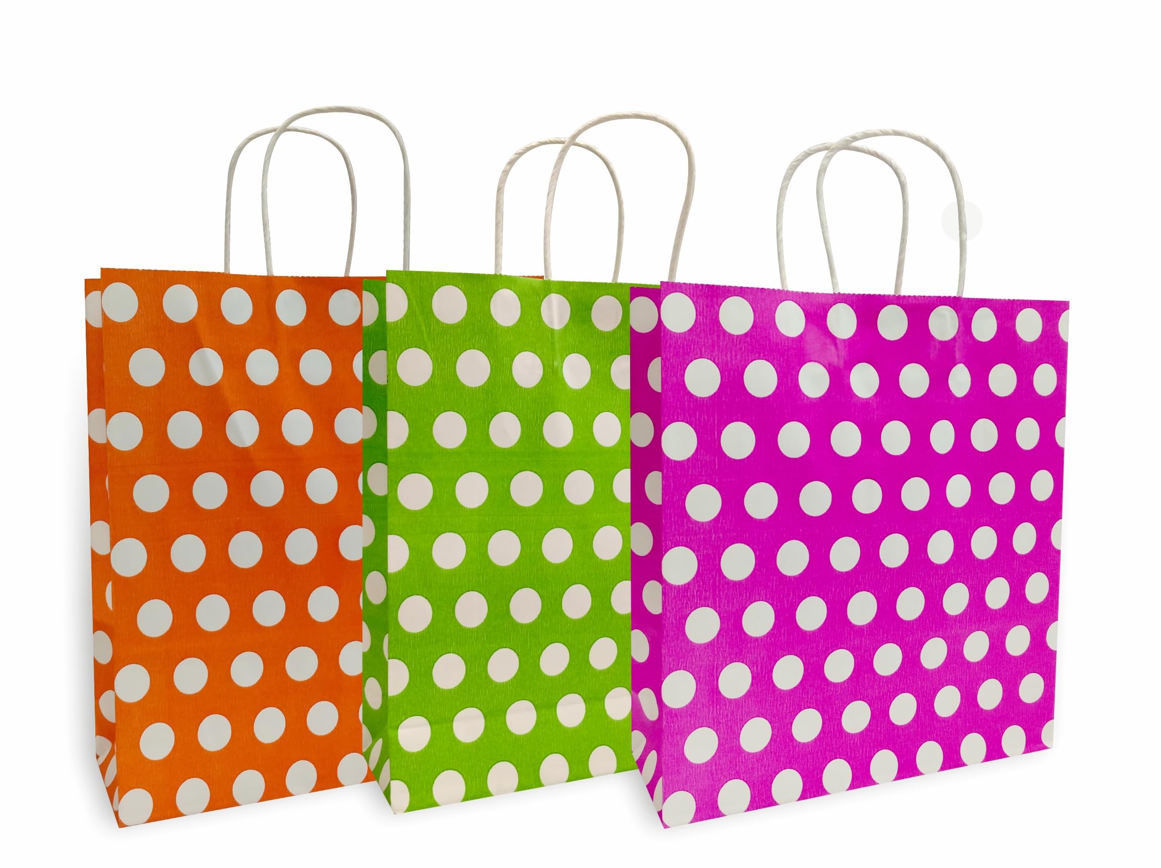 Omnipresent Pack Polka Dot Printed Paper Gift Bags Multicolor Combo, Set of 24, Ideal For Kids Birthday Party, Wedding Party, Office Party, Christmas Party & Festive Holiday Party (9.4x8.3x3 inch) (B0CY2NQXT6) Amazon Price History, Amazon Price Tracker