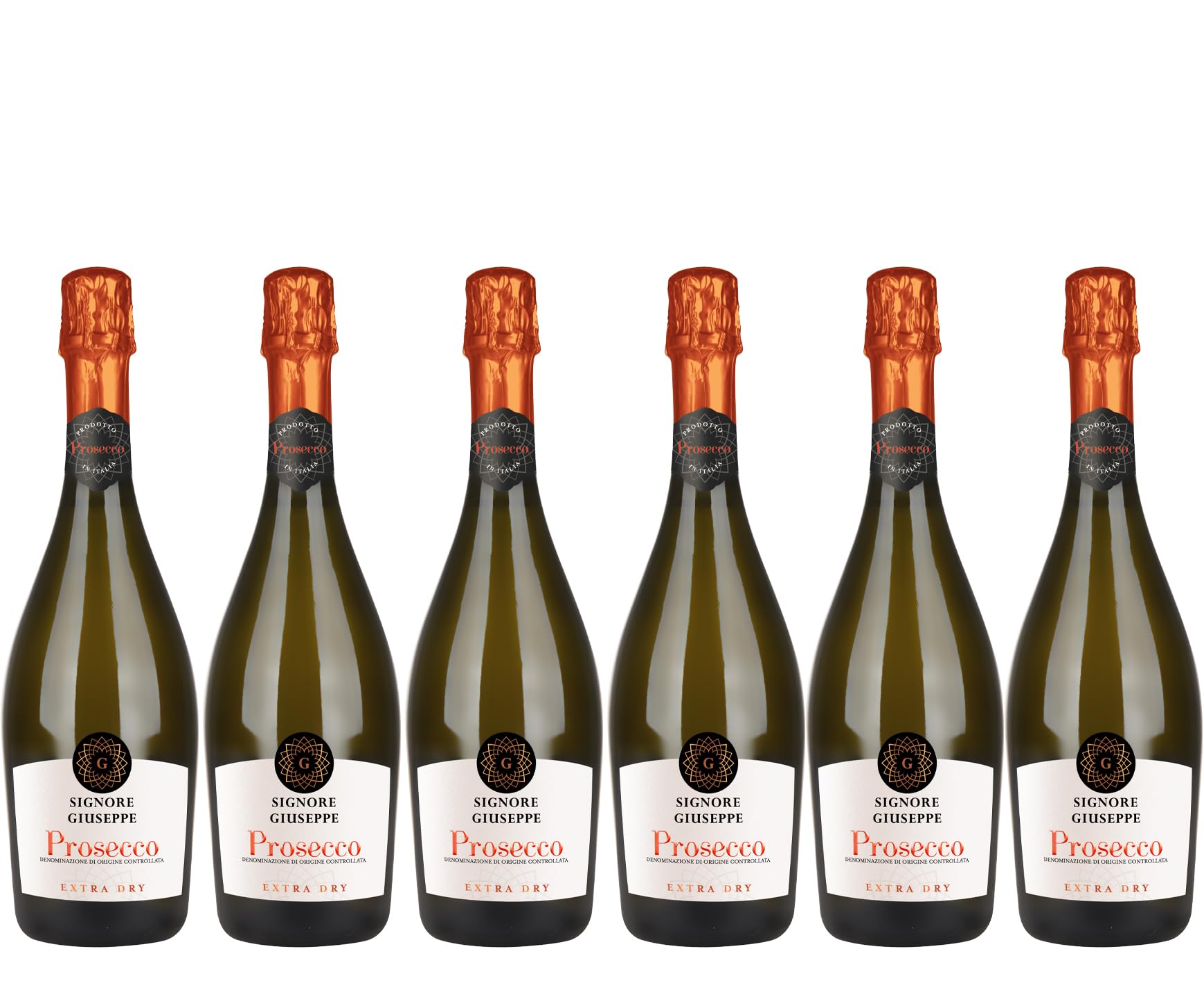 Signore Giuseppe - Prosecco Extra Dry DOC, vin pétillant d'Italie (6 x 0,75L)