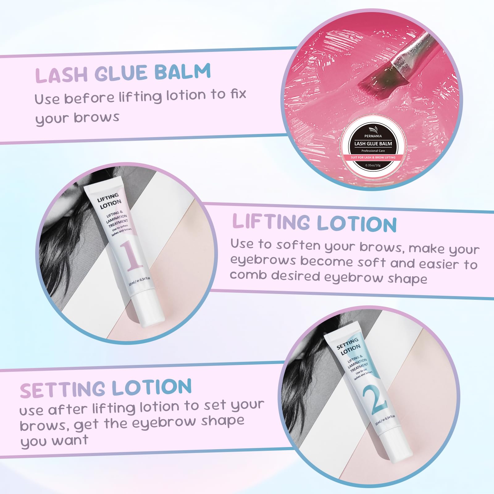 PERMANIA Augenbrauen Lifting Set, Neues Brow Lifting Set, für Natürlich Schöne Augenbrauen zu Hause, Sanfte Inhaltsstoffe | Einfach Anzuwenden für Anfänger und den Salon (ohne ESSENCE)