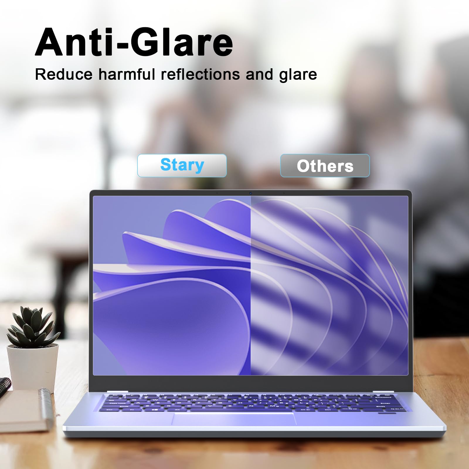 VistaProtect - Privacy Filter & Blauw Licht Filter. Screenprotector Beschermfolie voor Laptops (13.3 inches - 16:10