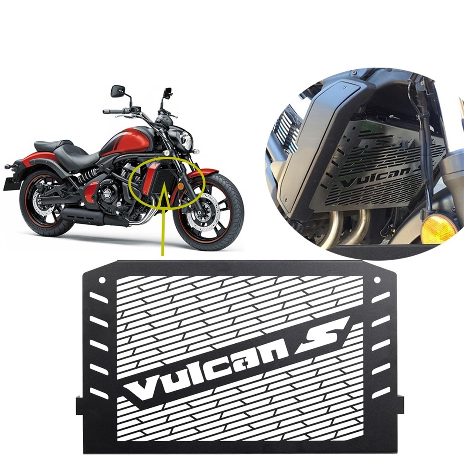 Fireleopard Grille de Protection de radiateur for Moto, Accessoires compatibles avec Vulcan S 650 S650 650S VN650 VN 650 2015-2019