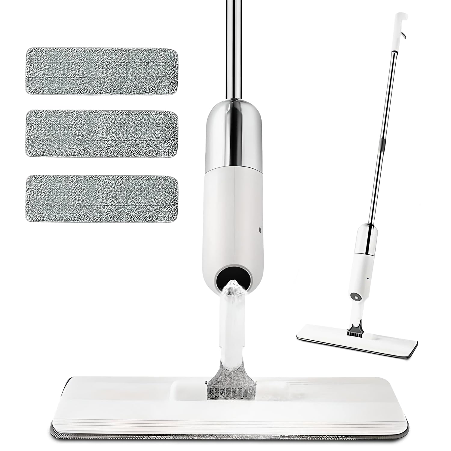 Twice W Spray Mop for Floor Cleaning Floor Mop with 3 Washable Microfiber Pads Kitchen Mop for Tiles Marbles and Wooden floors 360-degree Rotating Spray Mop 500ml