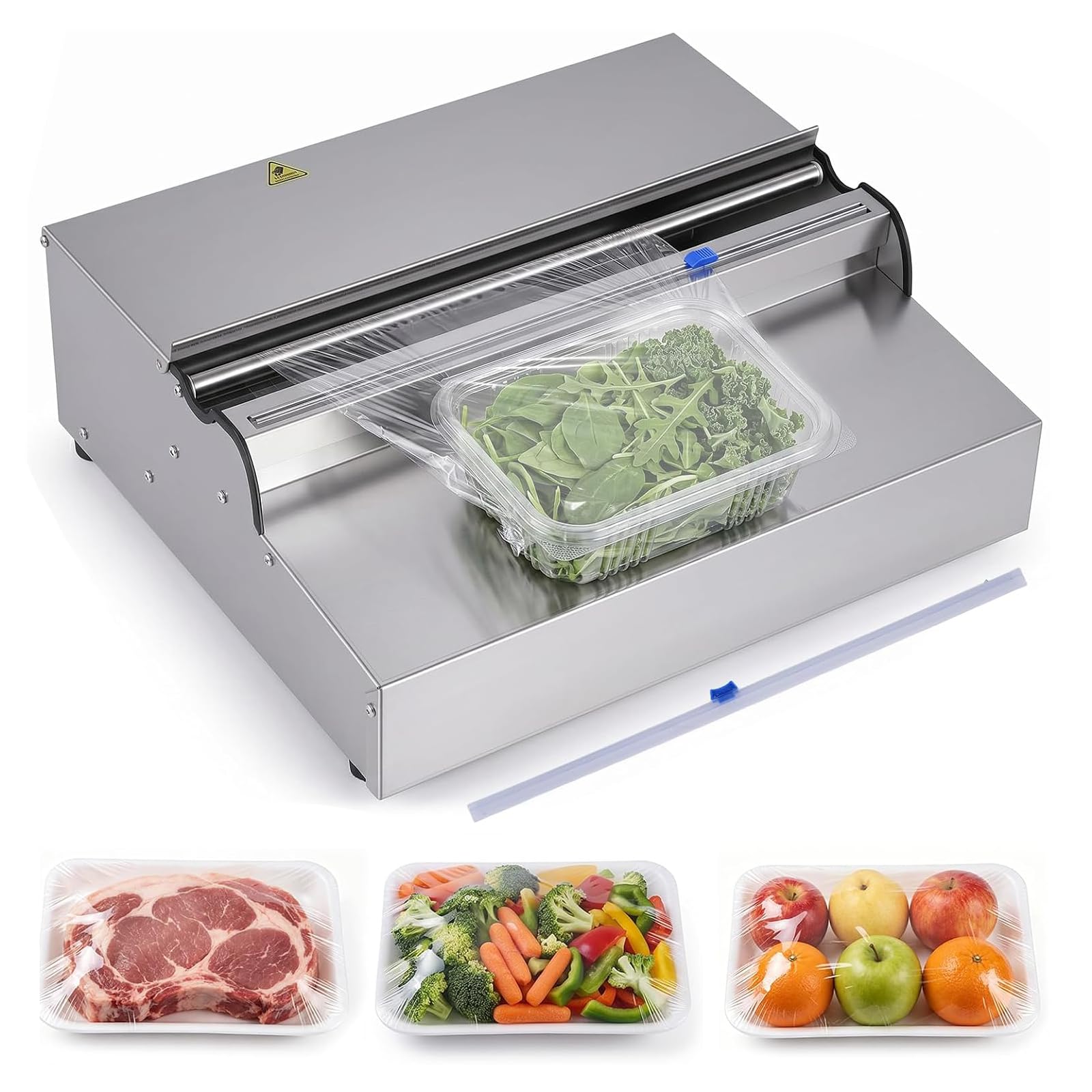 QYLTTDM Film Wrapping Machine, Film Wrapper 18"/450mm Manual Cling Film Packaging Machine, Commercial Cling Film Packaging, For Packing Food Fruit In Supermarket