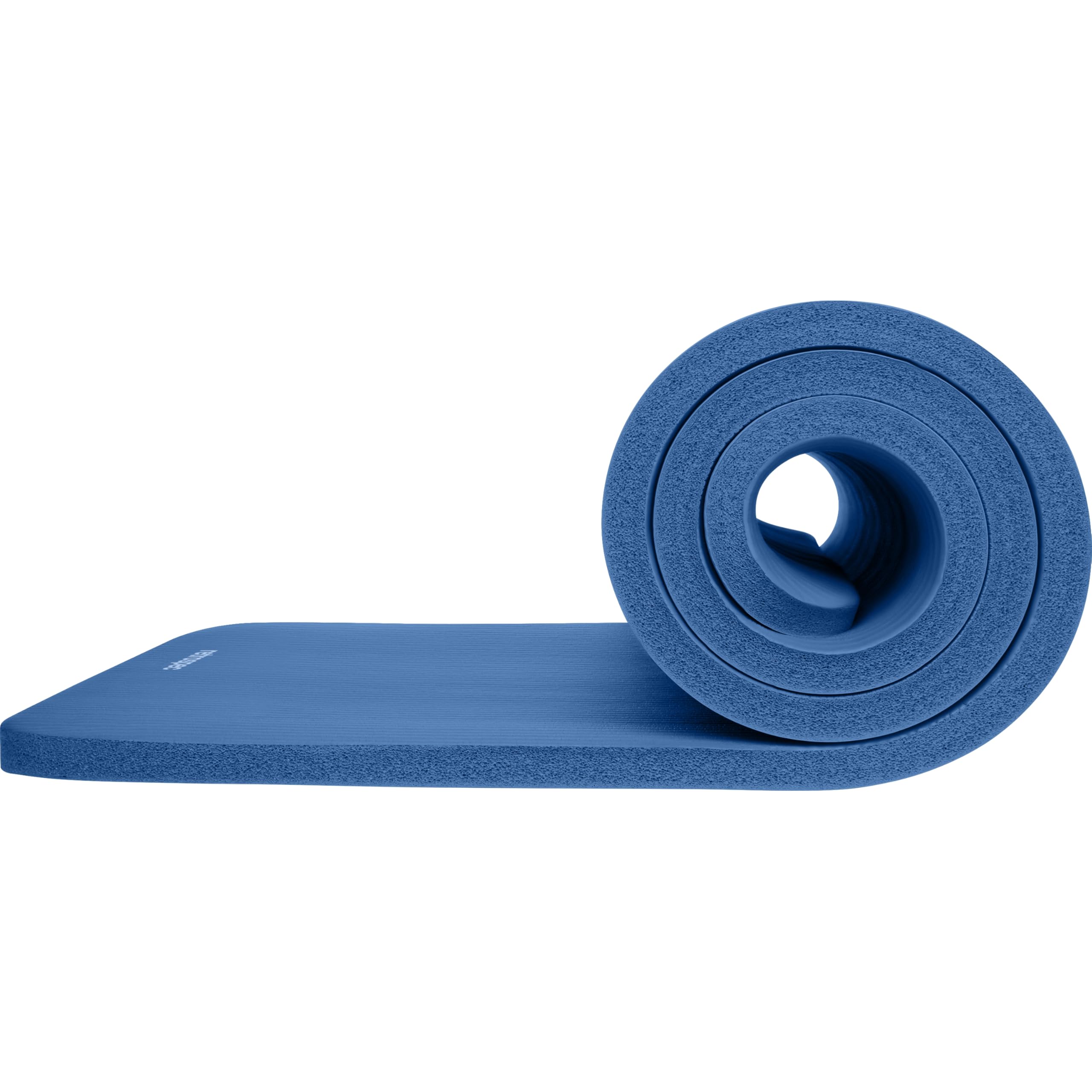 Retrospec Solana Yoga Mat 1" Thick w/Nylon Strap for Men & Women - Non Slip Exercise Mat for Home Yoga, Pilates, Stretching, Floor & Fitness Workouts: Denim Blue 72 inches x 24 inches x 1 inch