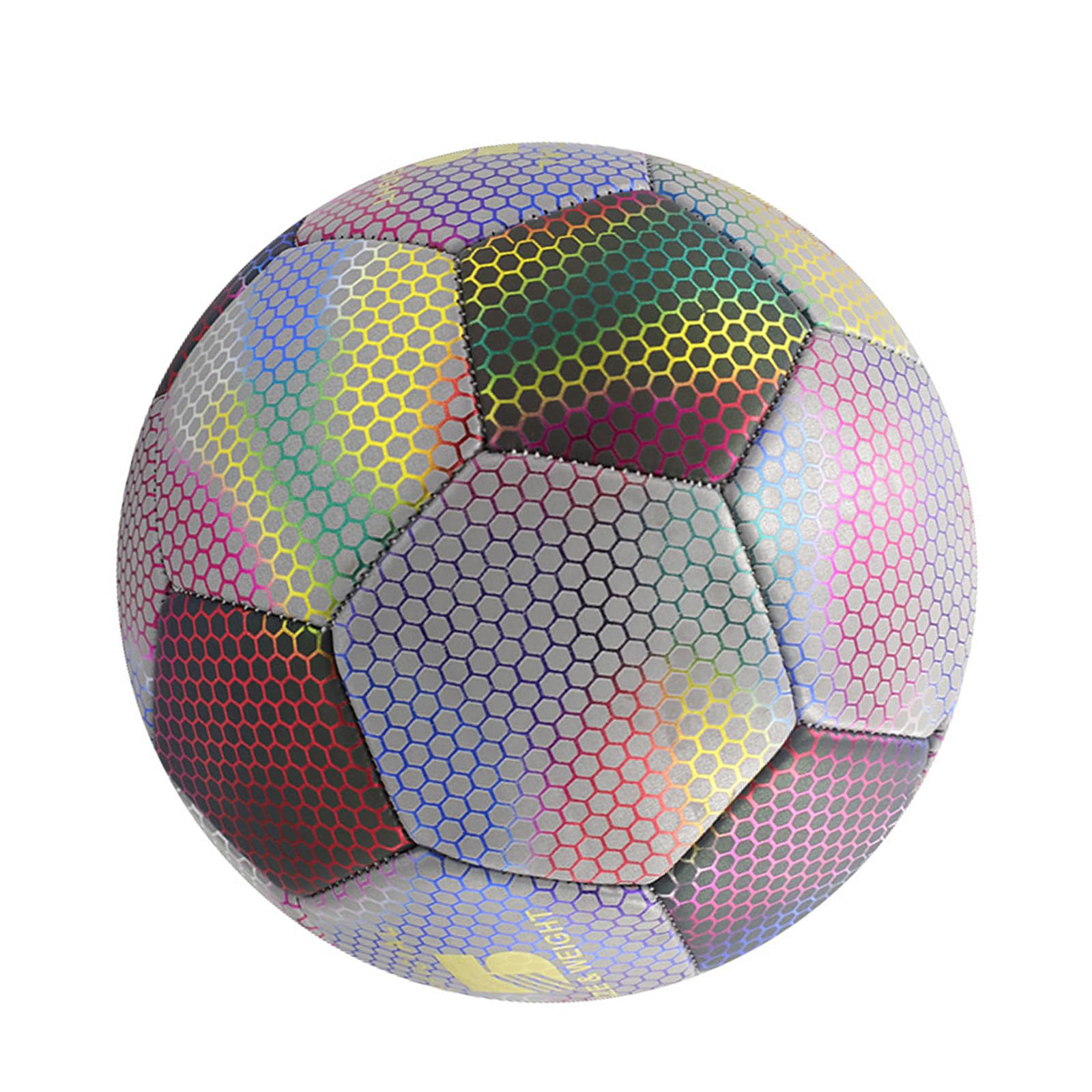 Balones de fútbol reflexivo de brillo nocturno para interior y exterior para el tren de equipo al aire libre