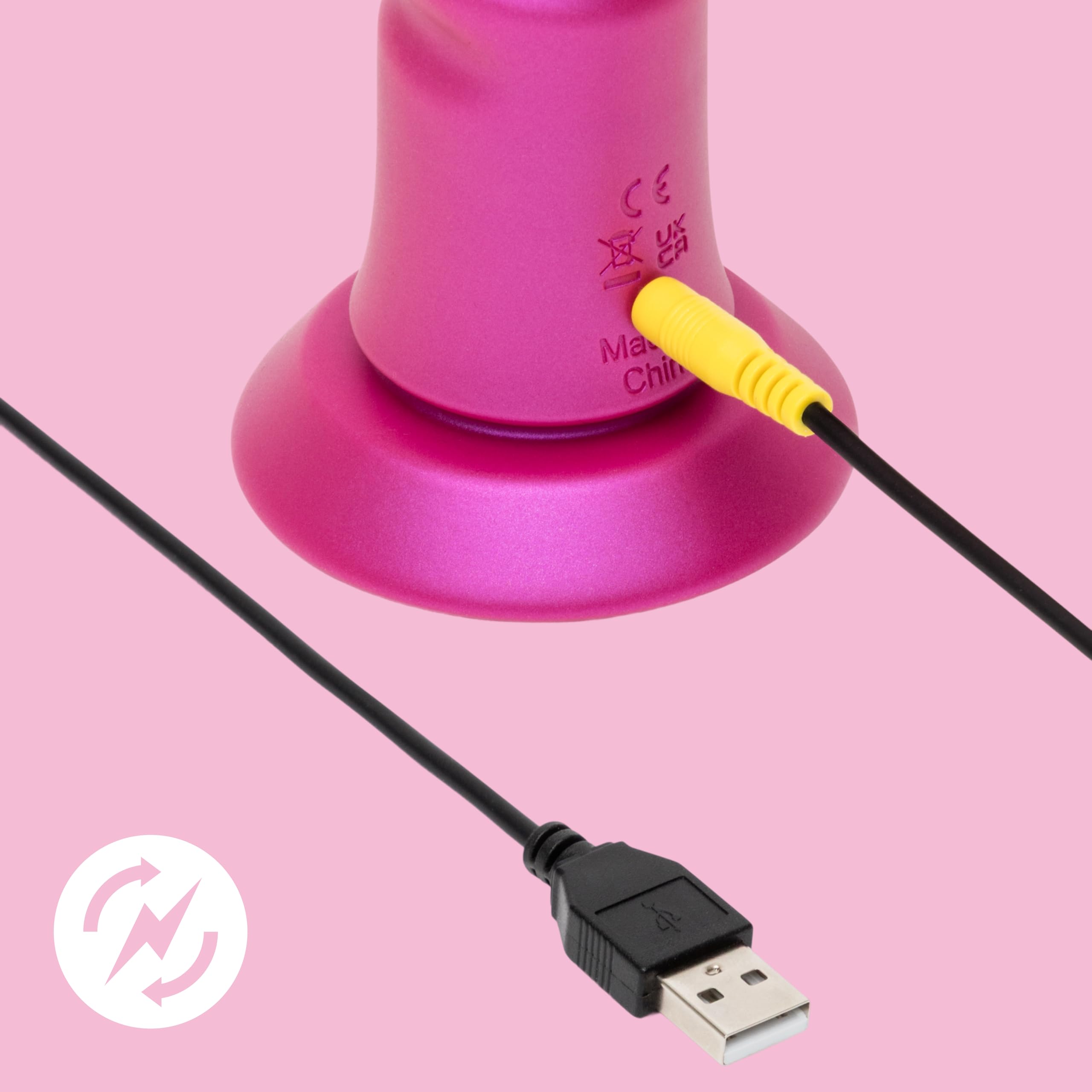 ROMP Jiggle Vibratore Dildo a Spinta per Donna | Giocattolo Sessuale Vibrante con Ventosa Potente | 6 Intensità, 4 Modalità | Ricaricabile in Silicone Resistente agli Spruzzi | Piacere Mani Libere
