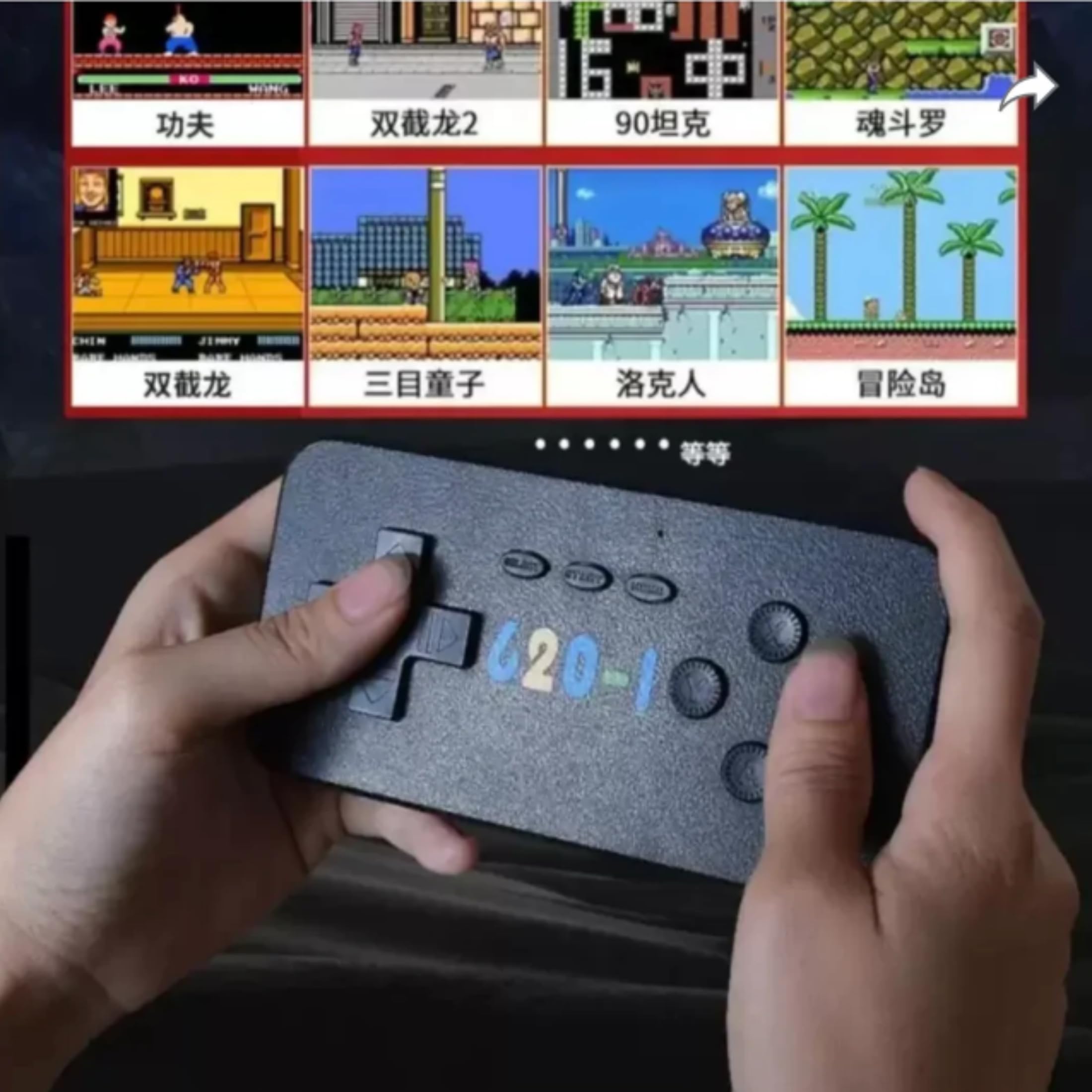 Drumstone {πππ° ππ«π«π’π―ππ₯π¬ 2+2 Year Warranty}Mini Gaming Console 620 Built in Games Retro Video Game Console with Dual Controllers AV Output Plug and Play Classic 8 Bit Game for TV Kids Adult 2